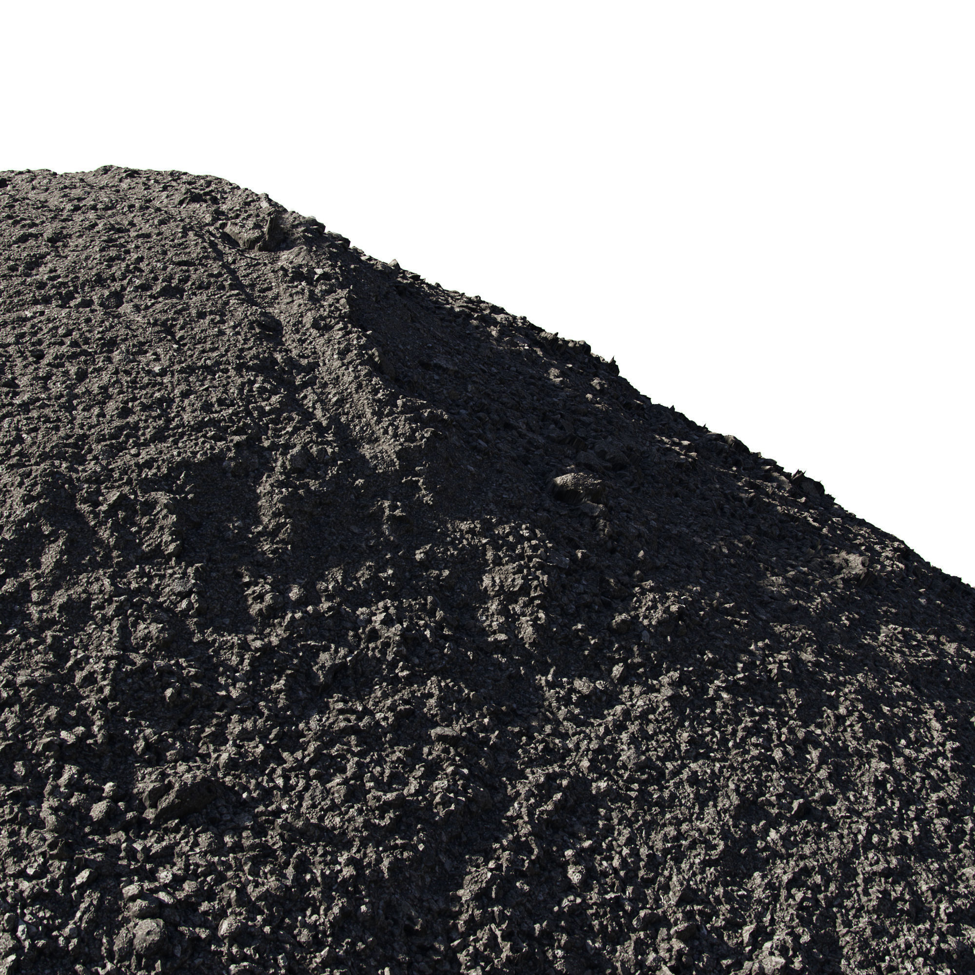 A mountain of asphalt Low-poly 3D model_3