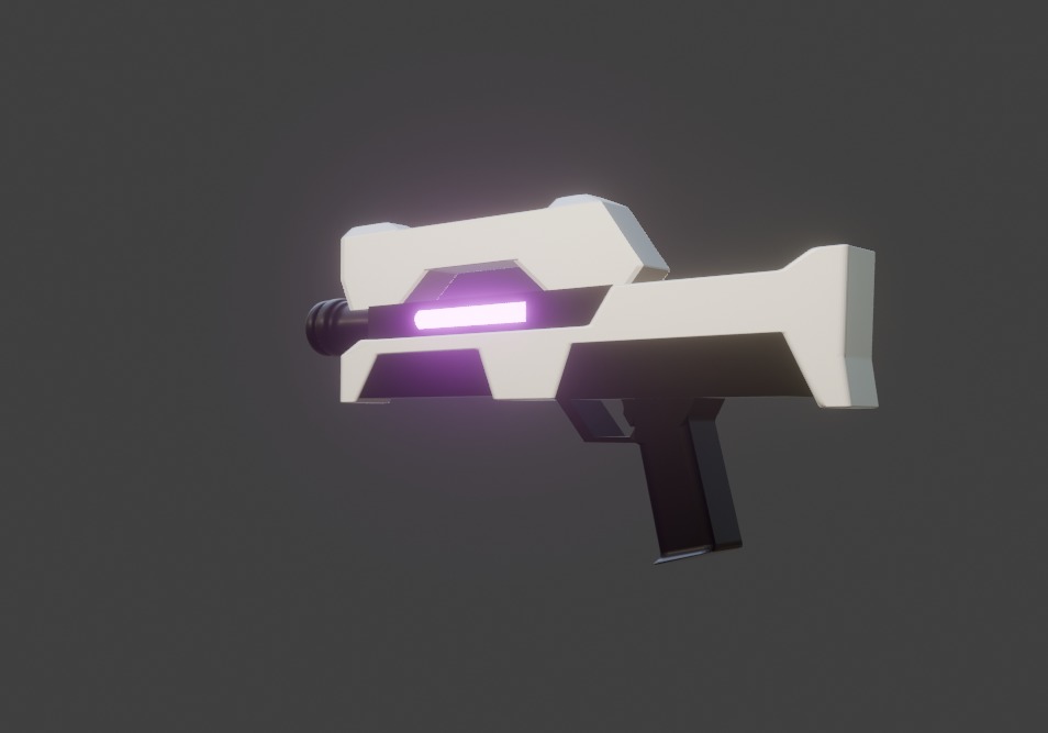 PLASMA GUN Low-poly 3D model_1