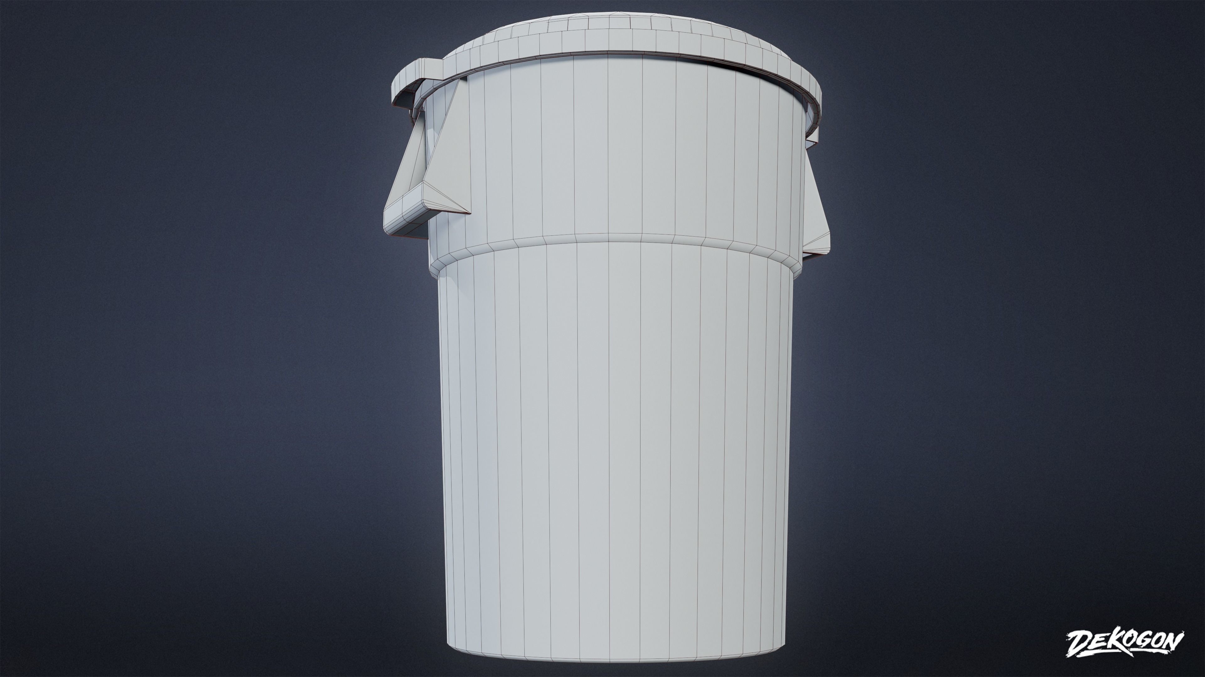 TRASH - Trash Plastic Barrel 01 - LOW POLY Low-poly 3D model_7