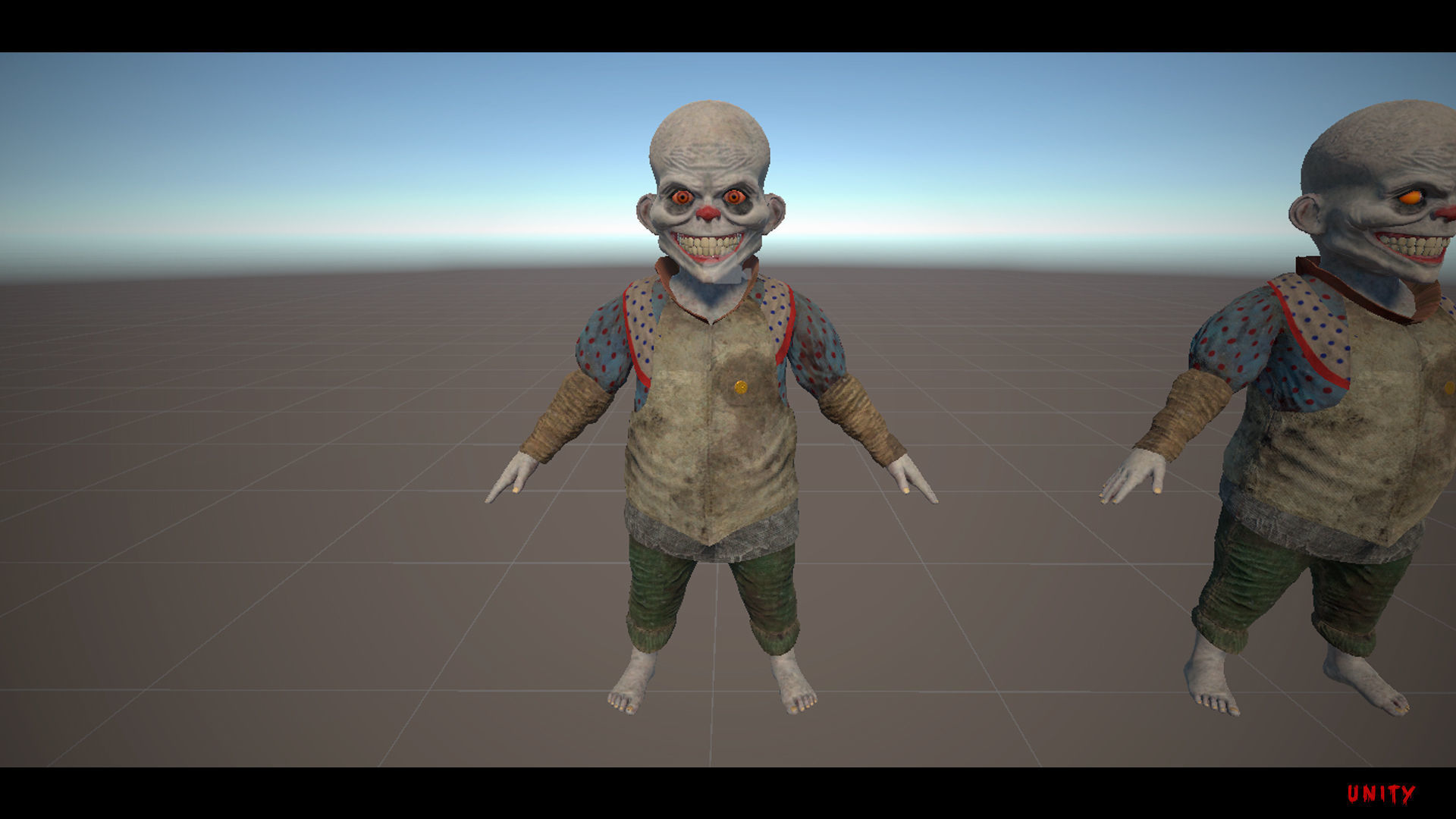The Baby clown character for Horror games Low-poly 3D model_13