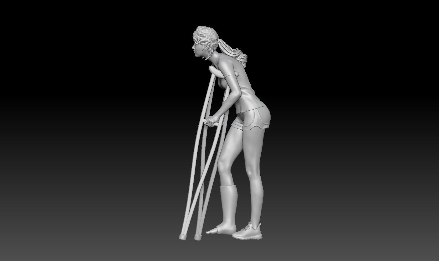 CRUTCH GIRL 1 3D print model_1