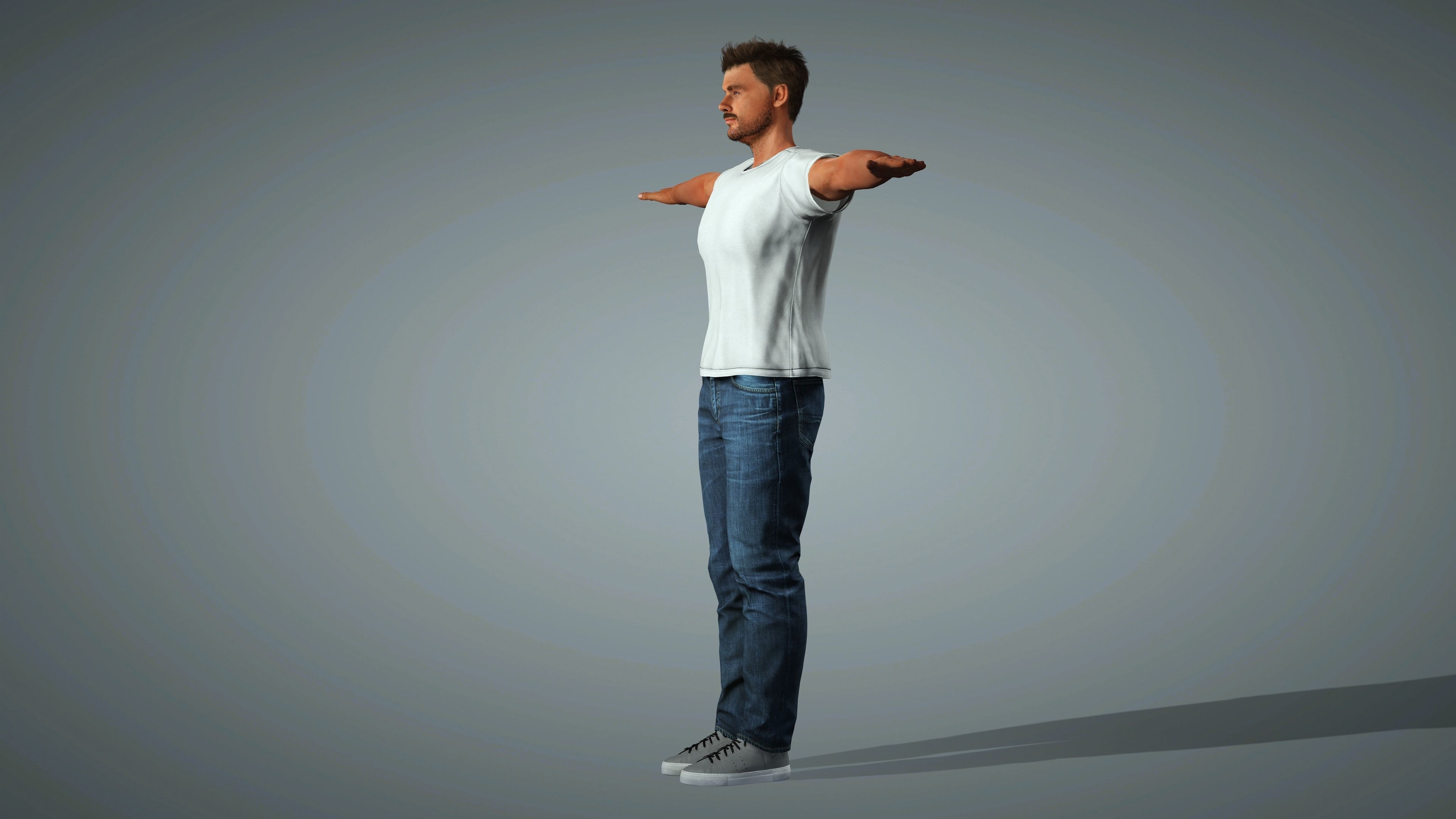 Chris Hemsworth Character  Low-poly 3D model_9