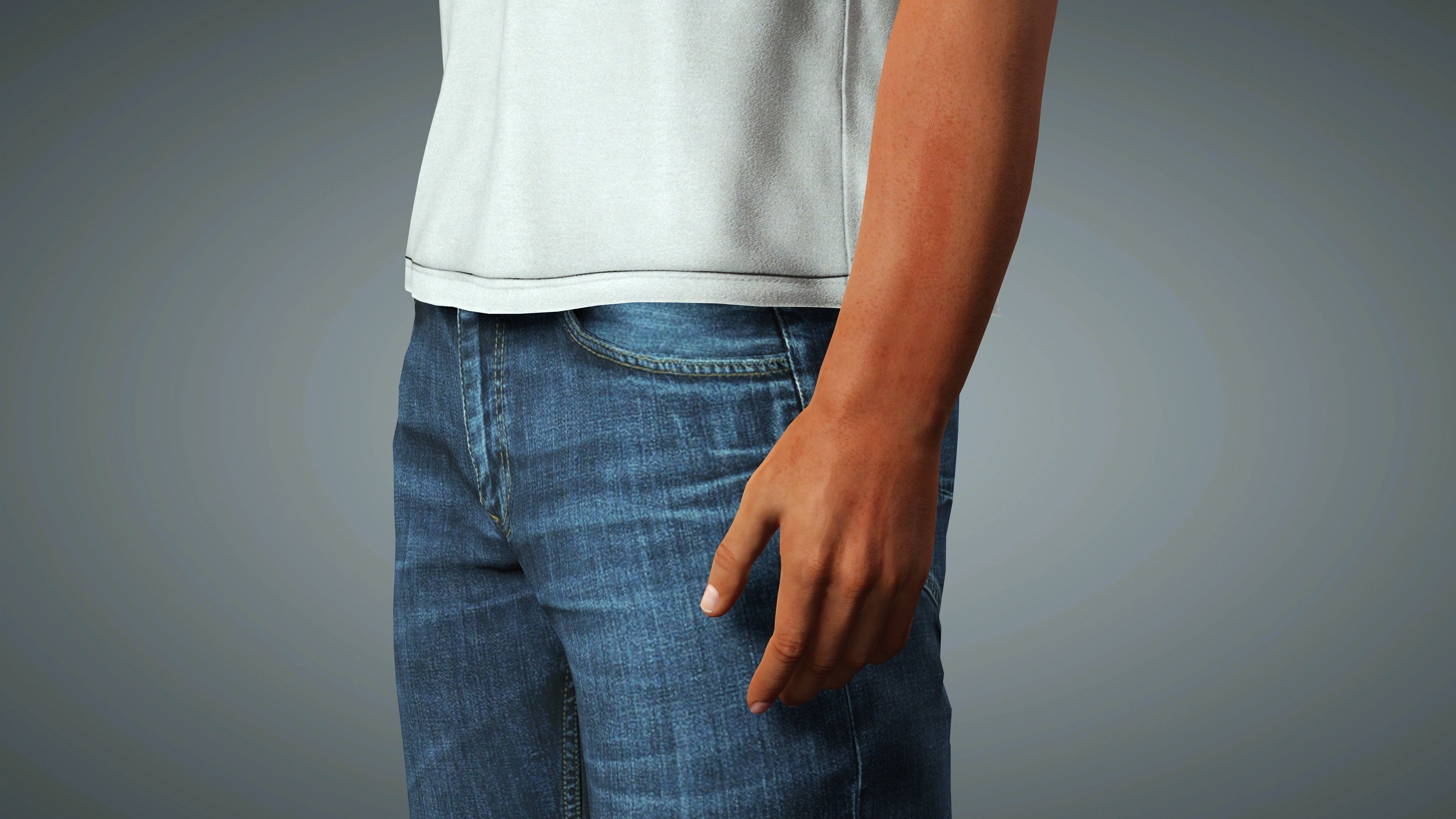 Chris Hemsworth Character  Low-poly 3D model_14