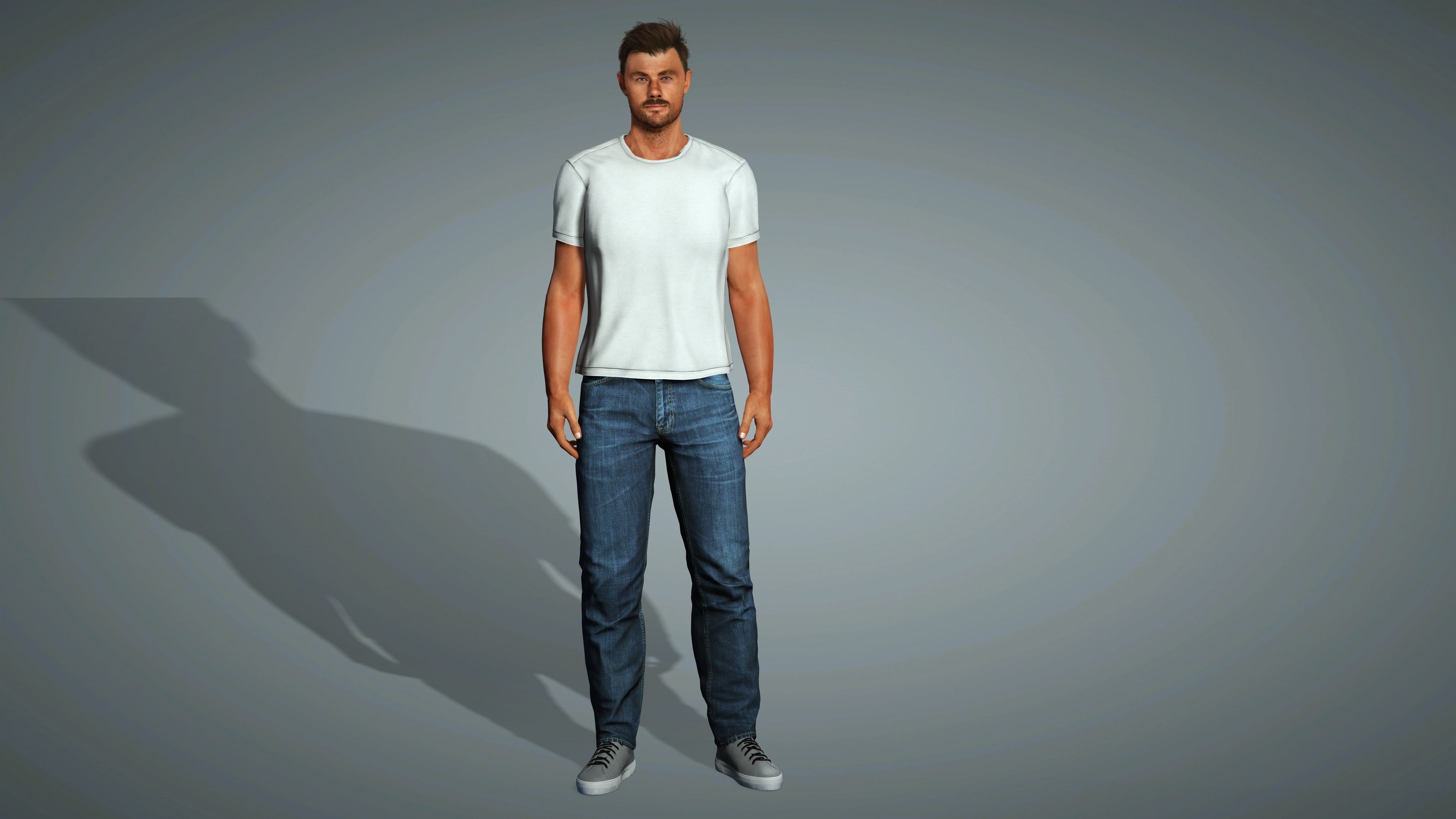 Chris Hemsworth Character  Low-poly 3D model_6