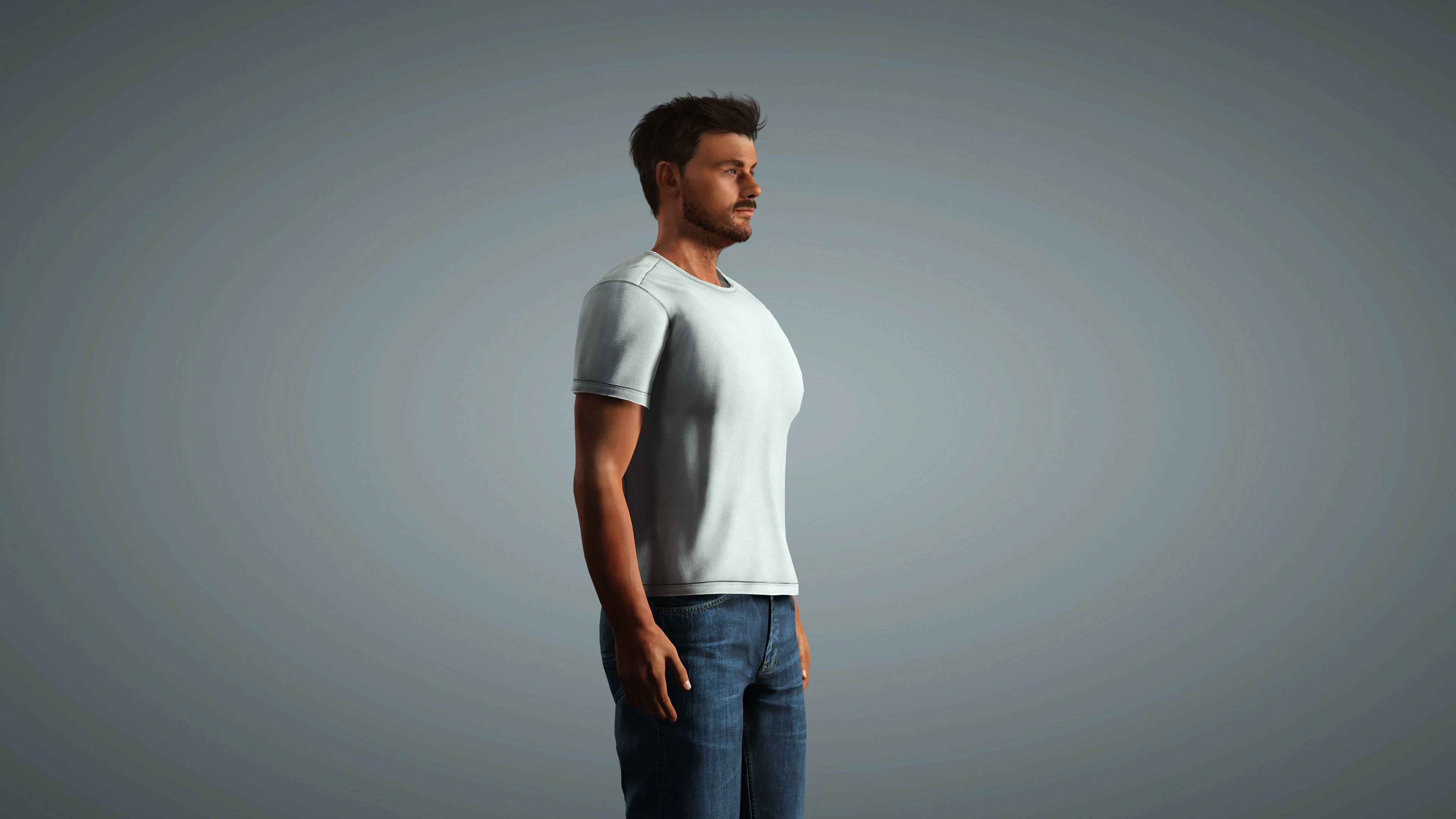Chris Hemsworth Character  Low-poly 3D model_4