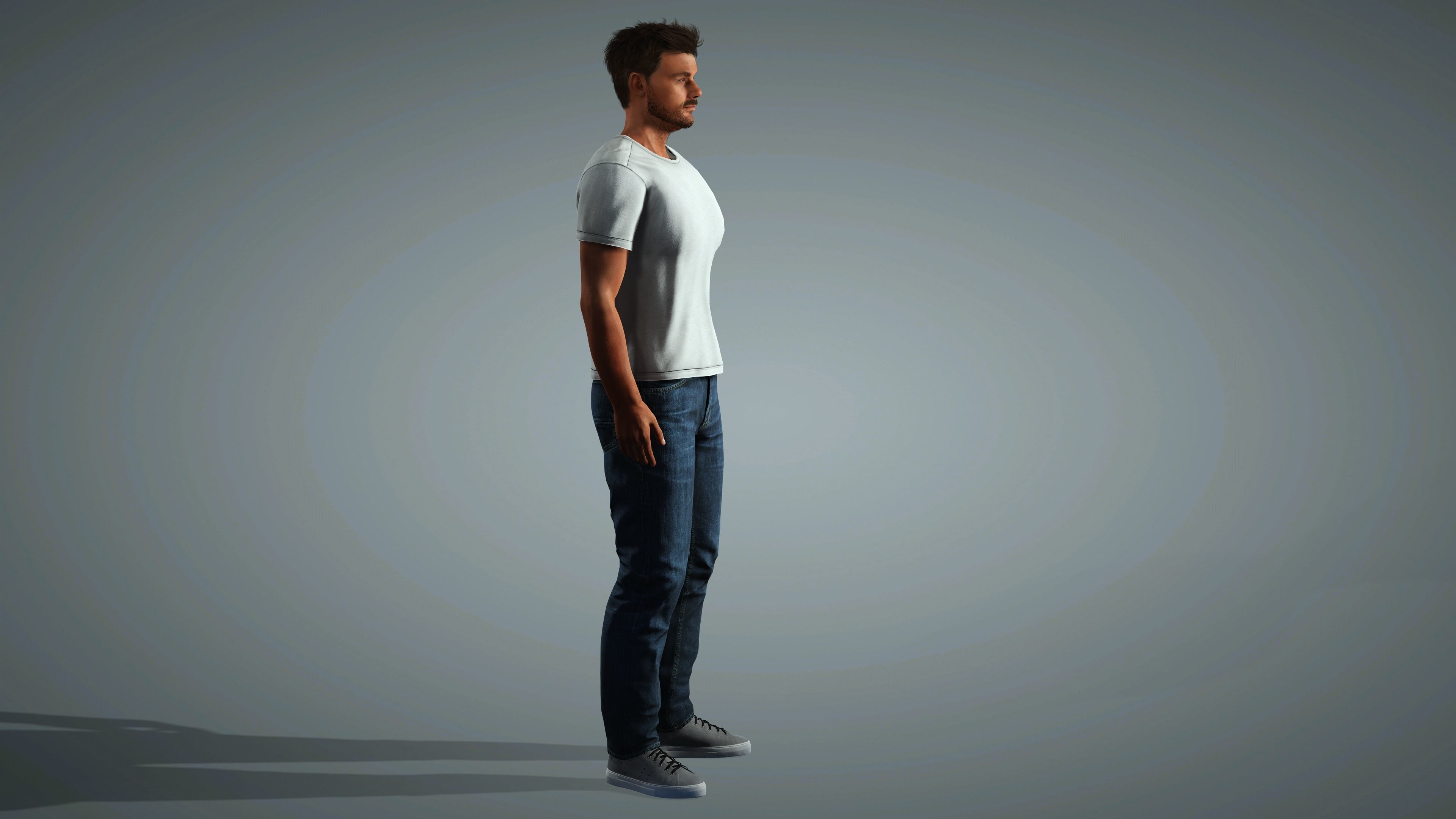 Chris Hemsworth Character  Low-poly 3D model_5