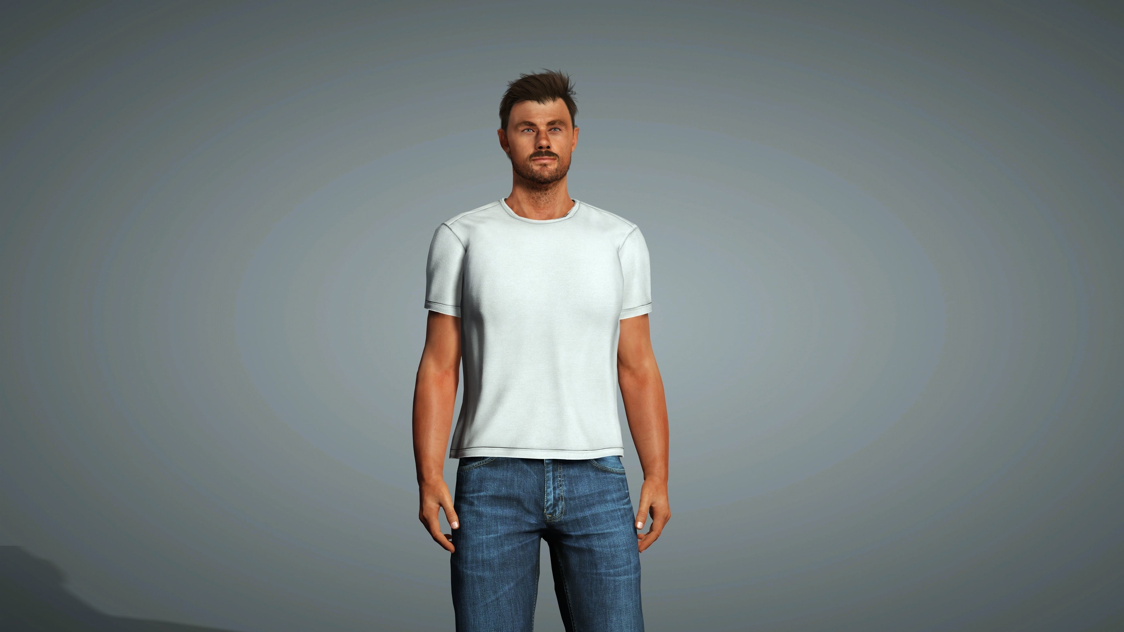 Chris Hemsworth Character  Low-poly 3D model_12