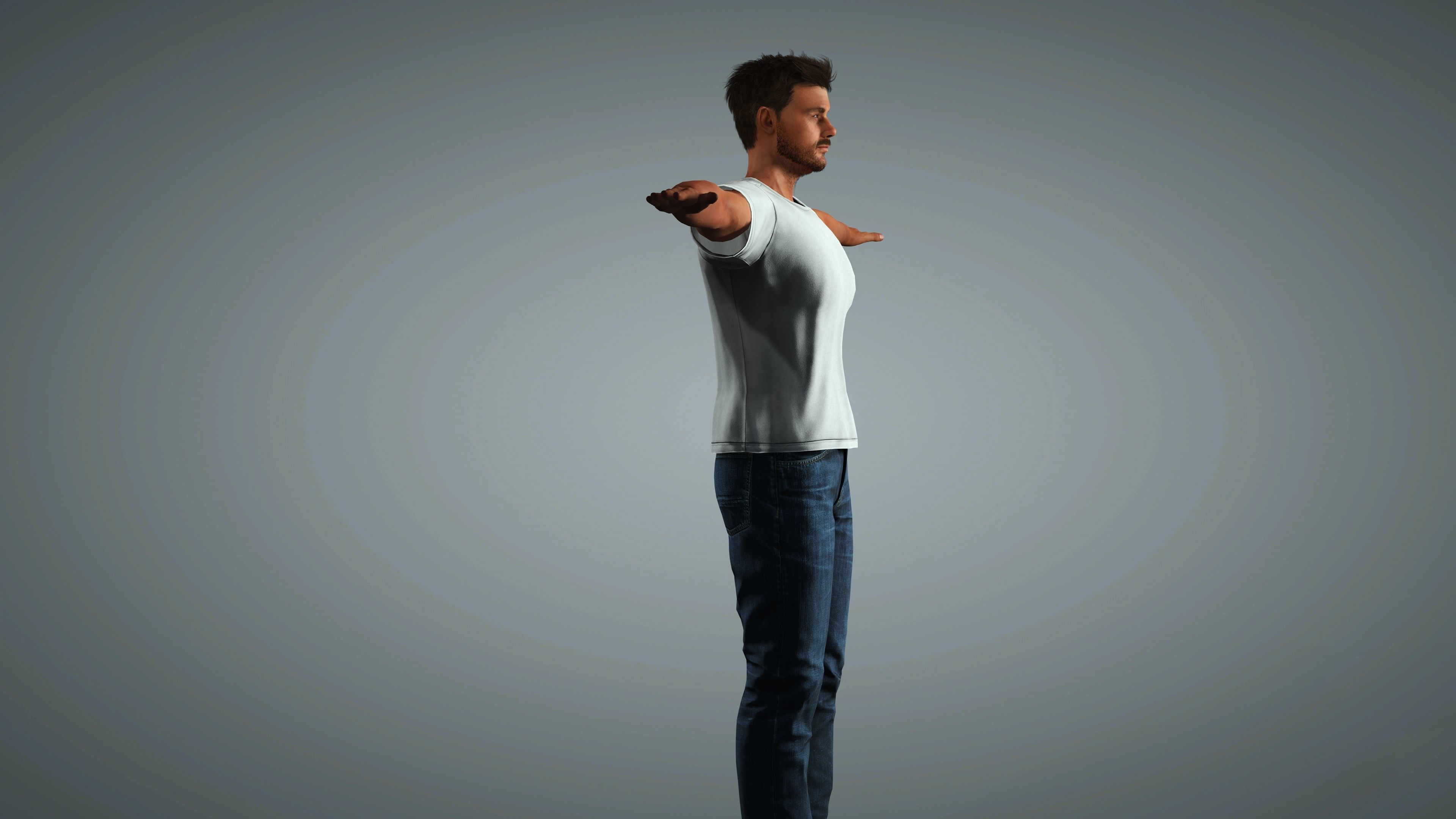 Chris Hemsworth Character  Low-poly 3D model_7
