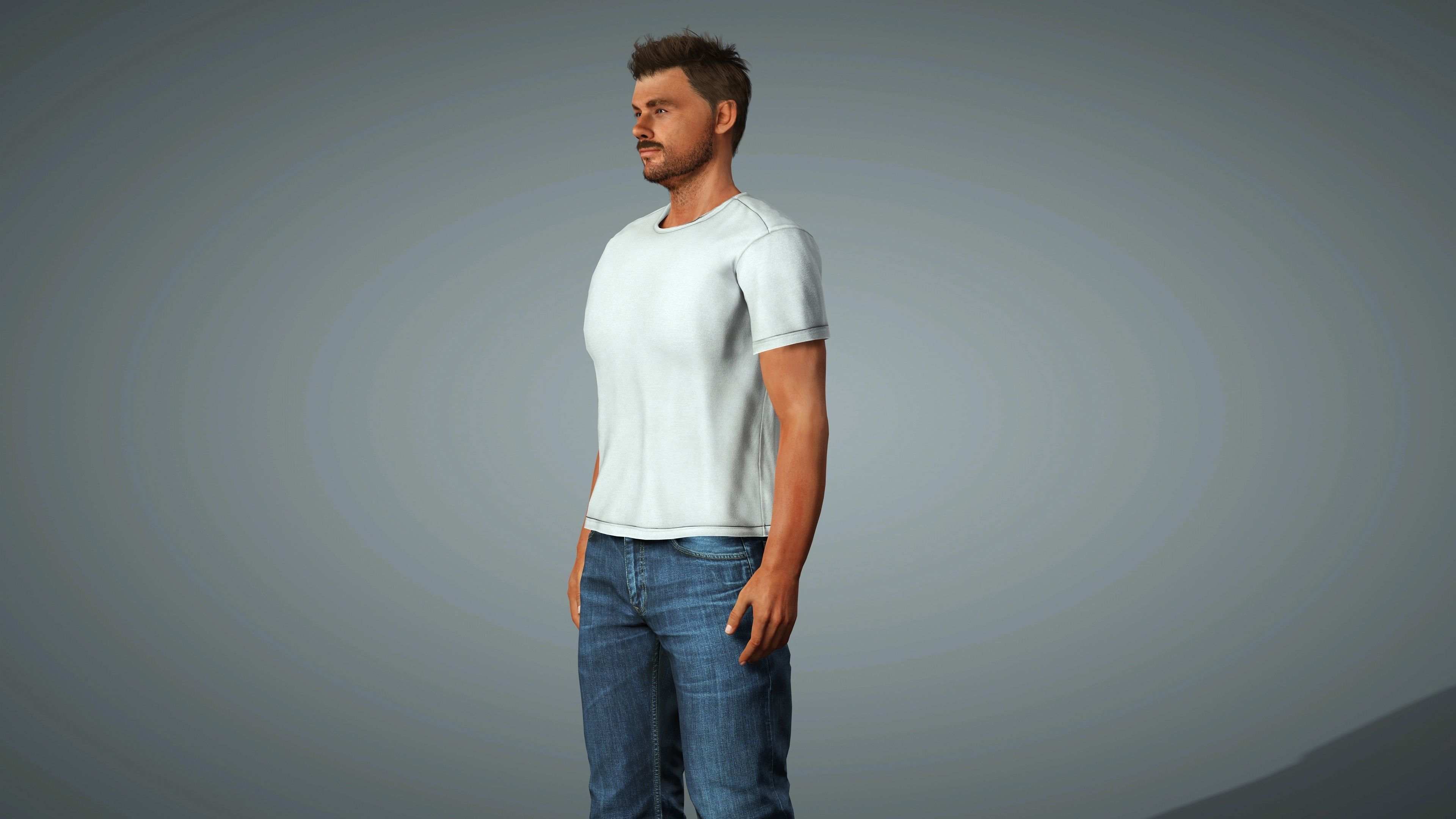Chris Hemsworth Character  Low-poly 3D model_13