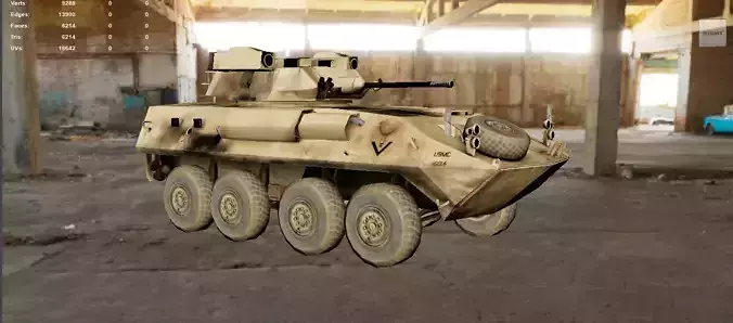 3D Model of an 8 Wheeled Armored Reconnaissance Vehicle