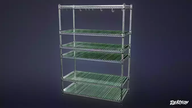 KITCHEN - Shelf 01 - LOW POLY