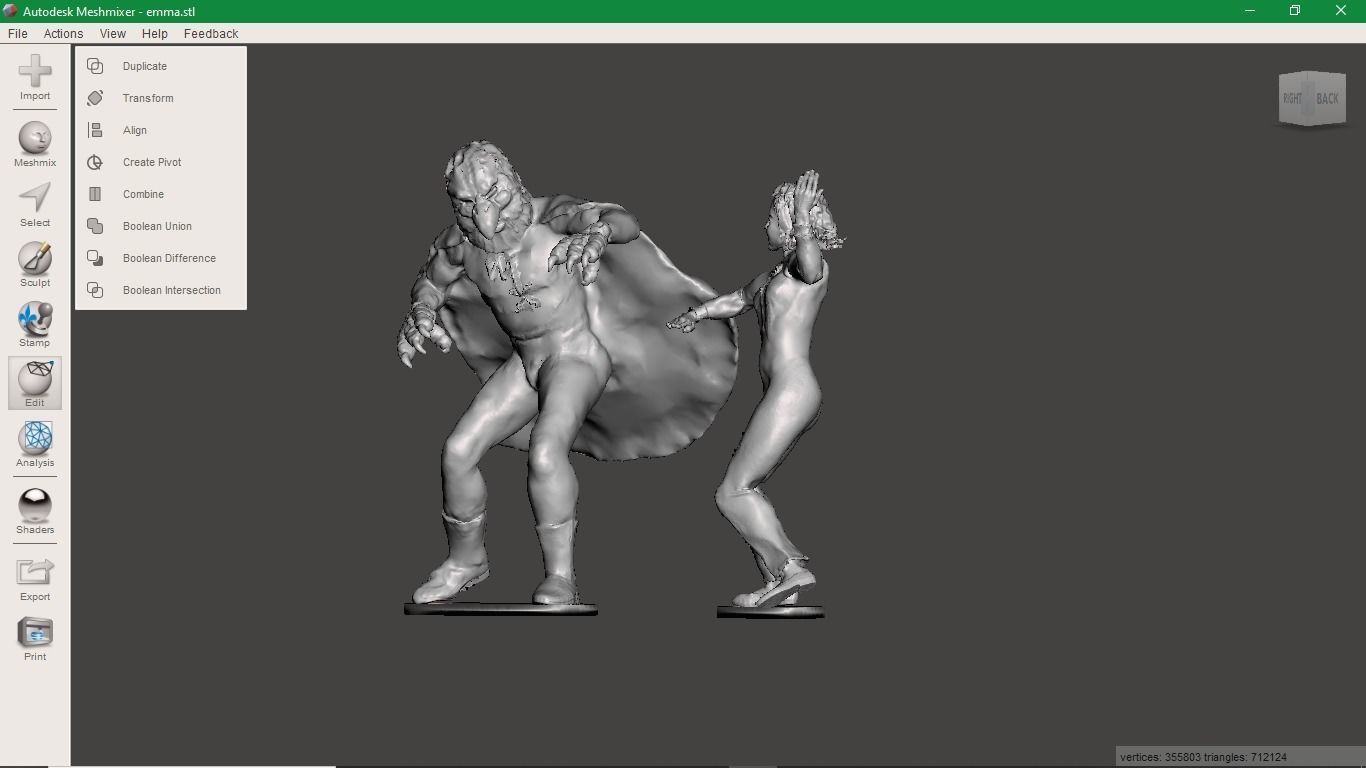 Emma Peel vs The Winged Avenger toy figurines 3D print model_2