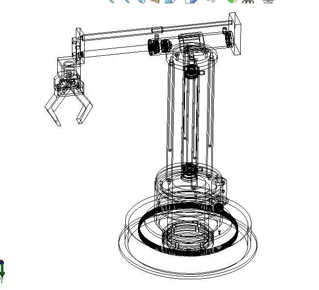 Pneumatic robot hand Low-poly 3D model_3