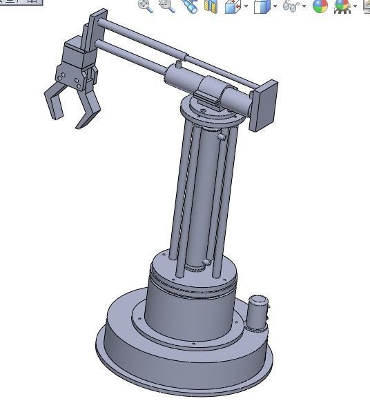 Pneumatic robot hand Low-poly 3D model_2