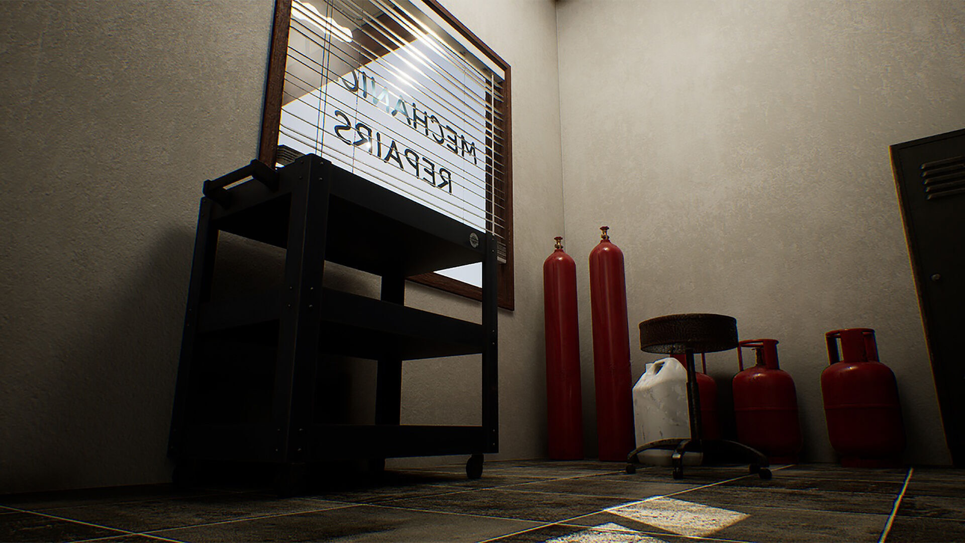 Gas Station Low-poly 3D model_3