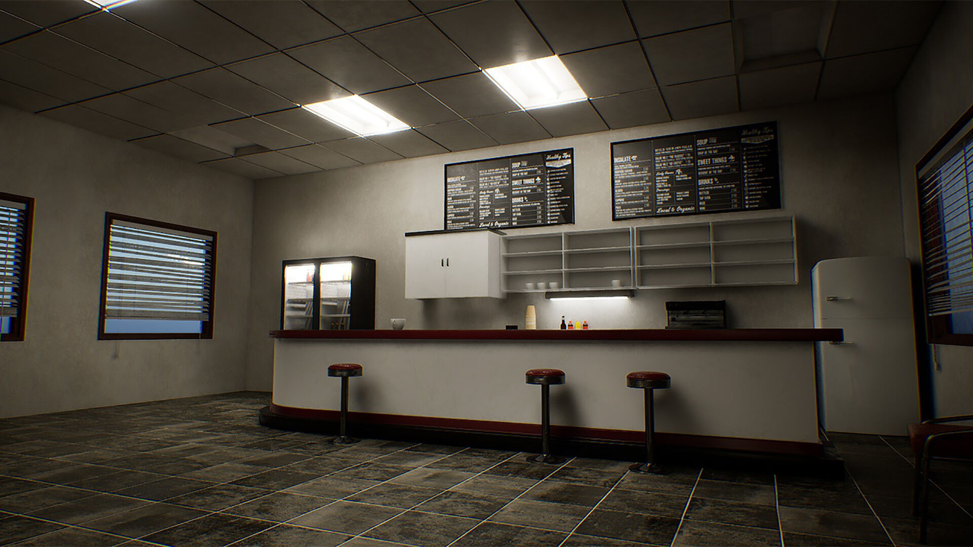 Gas Station Low-poly 3D model_5