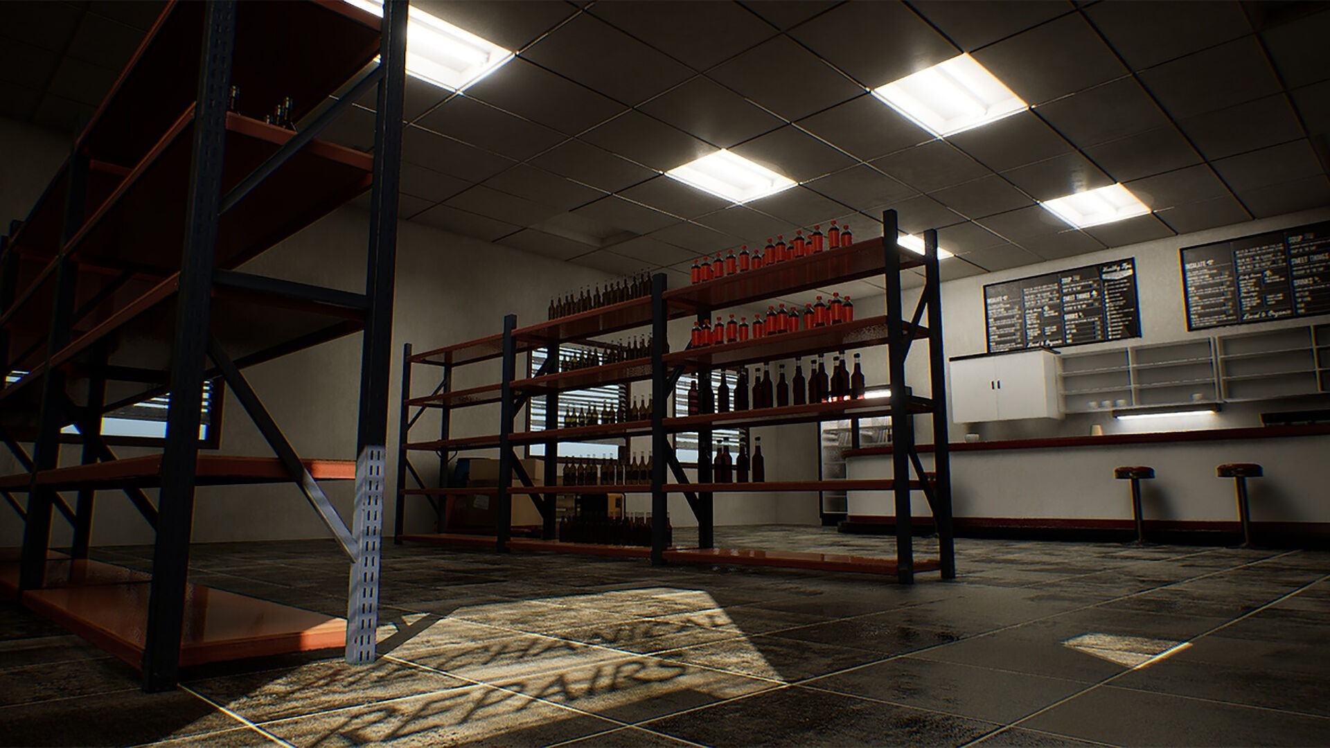 Gas Station Low-poly 3D model_6