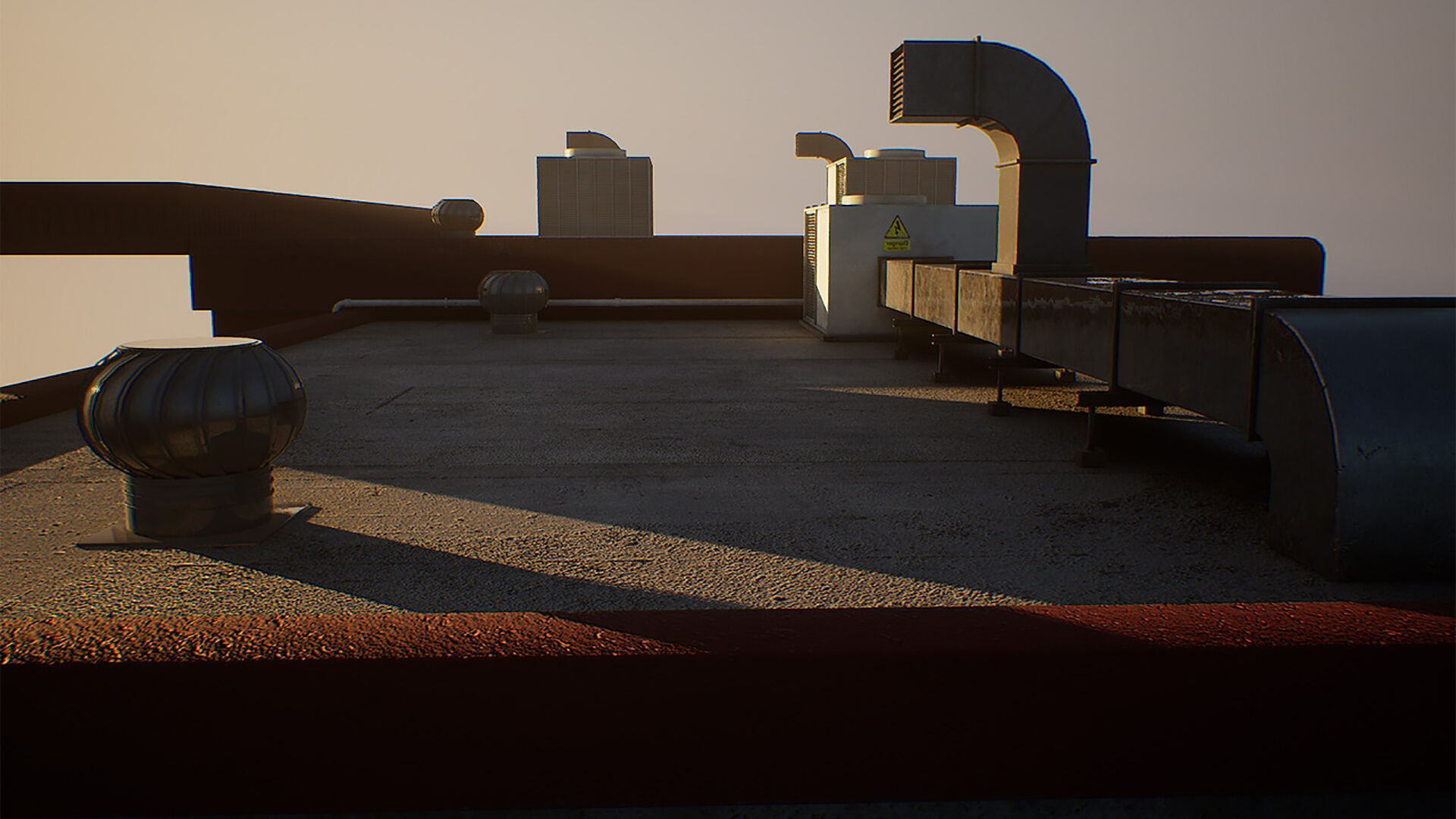 Gas Station Low-poly 3D model_4