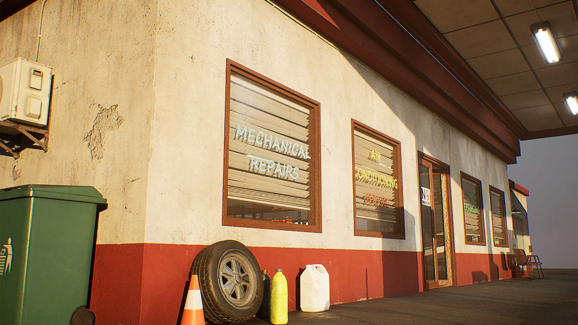 Gas Station Low-poly 3D model_13