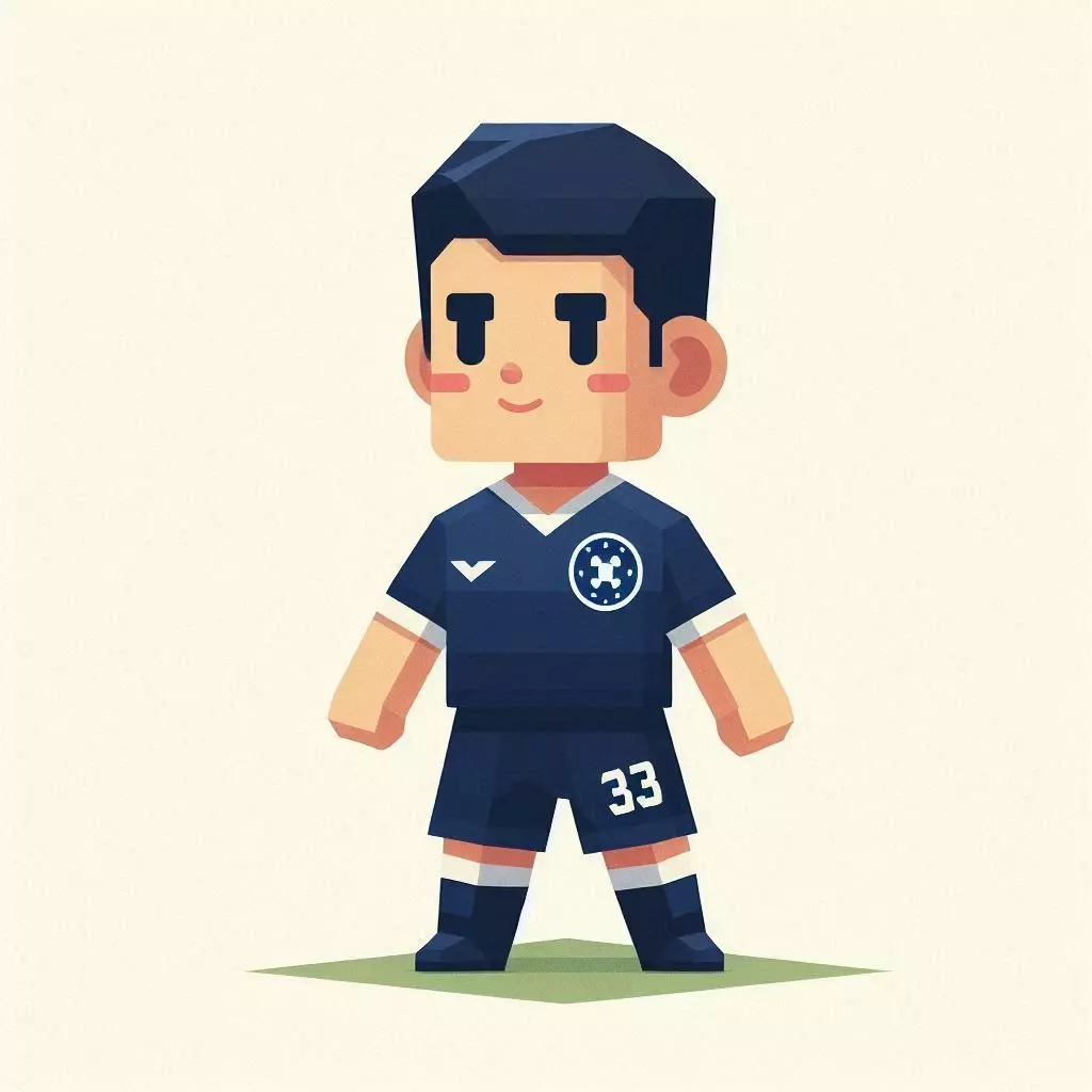 Euro 2024 - France 3D Footballer Character - with 100 Animation 3D model_0