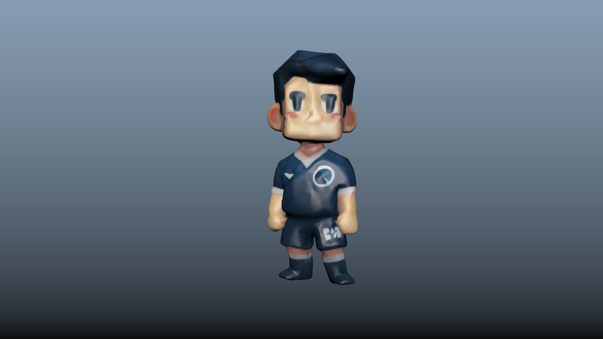 Euro 2024 - France 3D Footballer Character - with 100 Animation 3D model_3