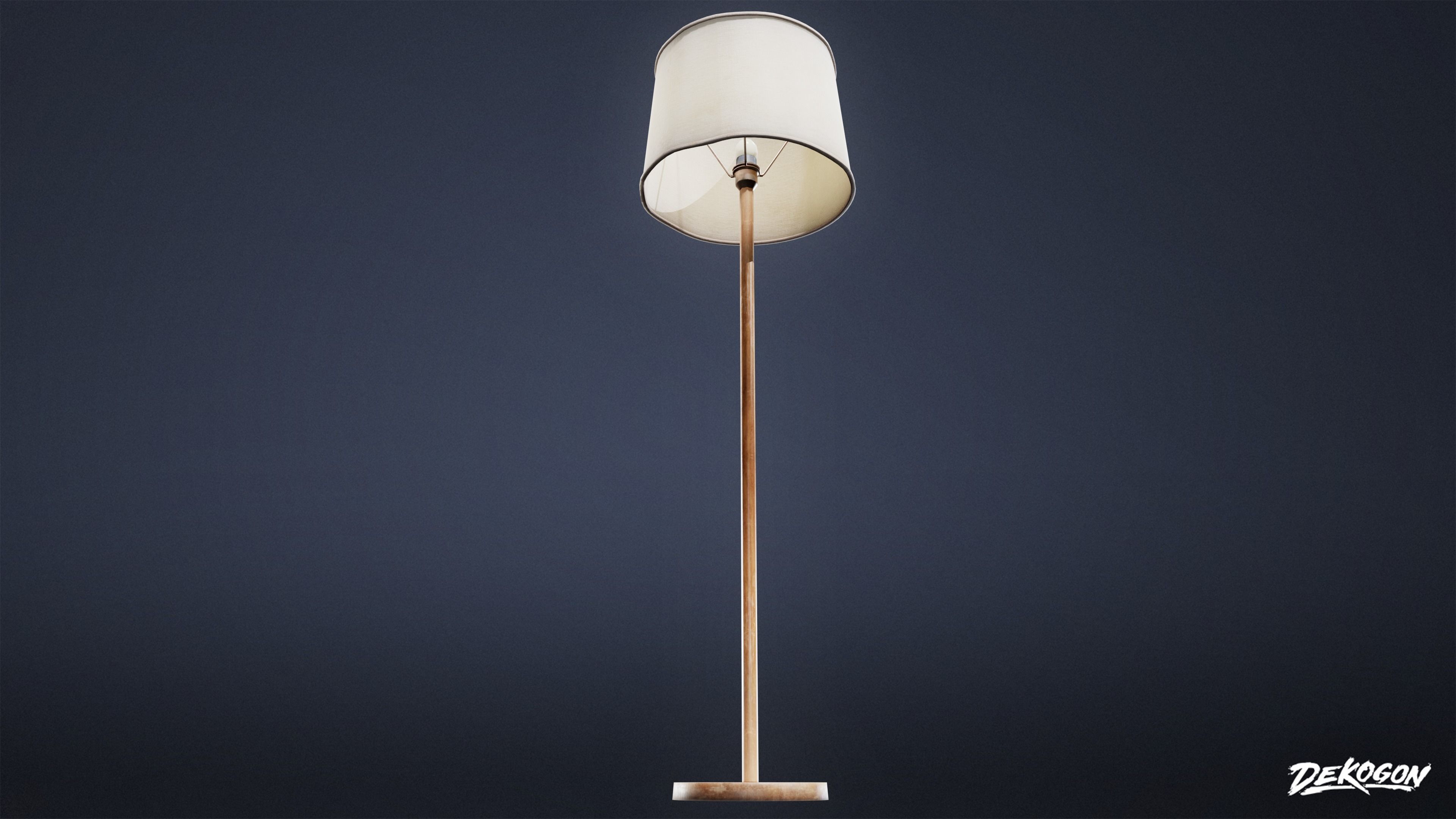 LIGHTING - Standing Lamp 01 - LOW POLY Low-poly 3D model_4
