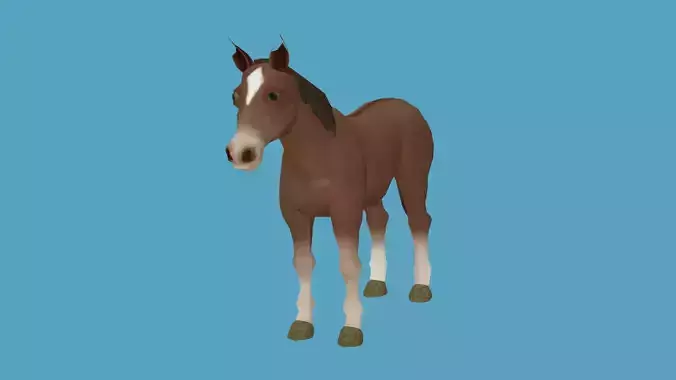 horse lowpoly 3d model