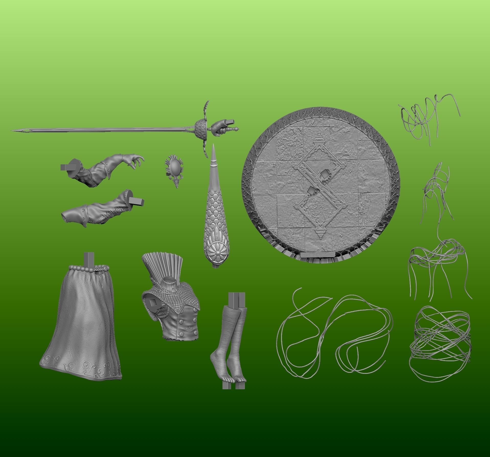 Orospina Lady Embroiderer from Blasphemous 2 3D print model_19