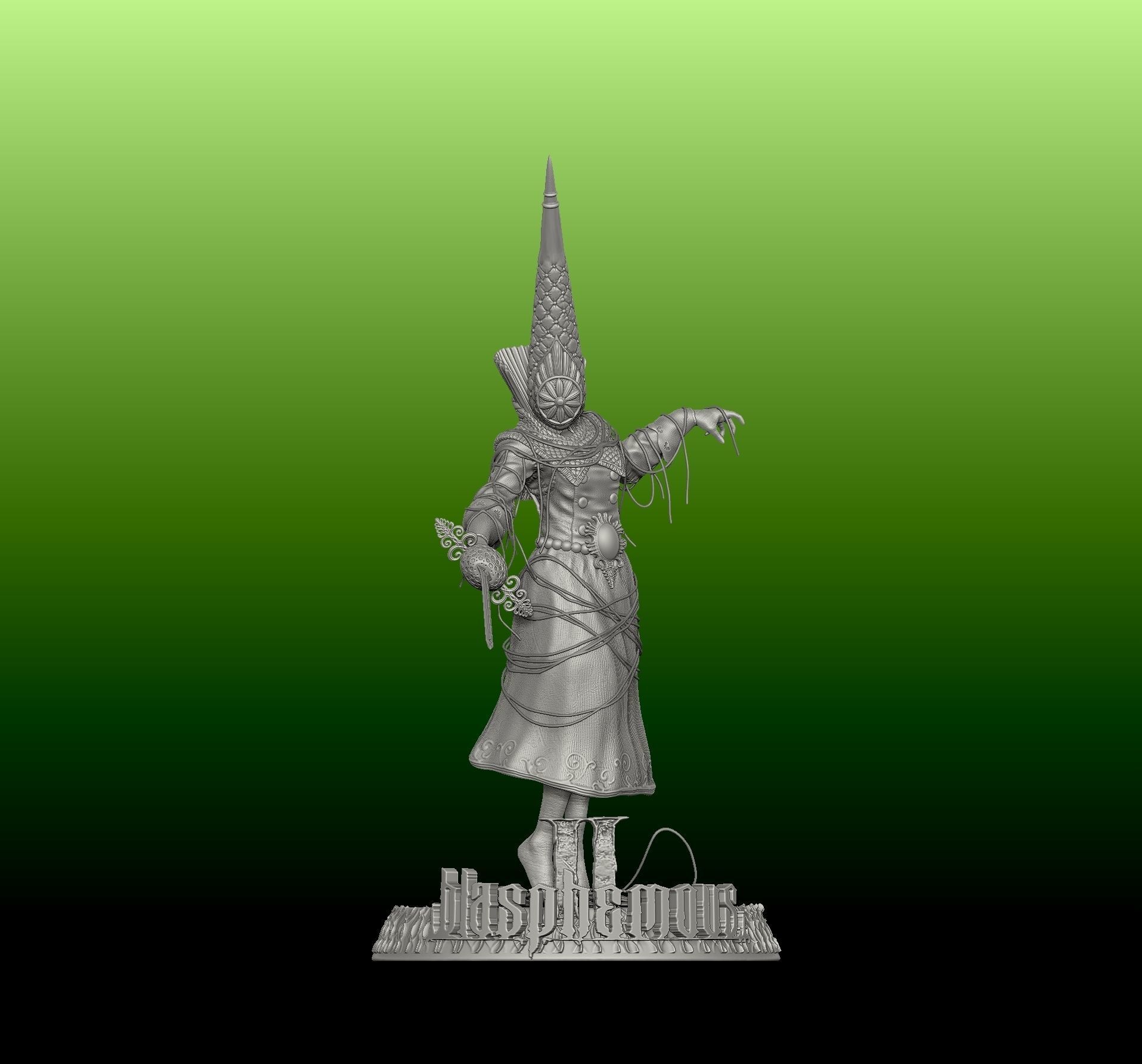 Orospina Lady Embroiderer from Blasphemous 2 3D print model_11