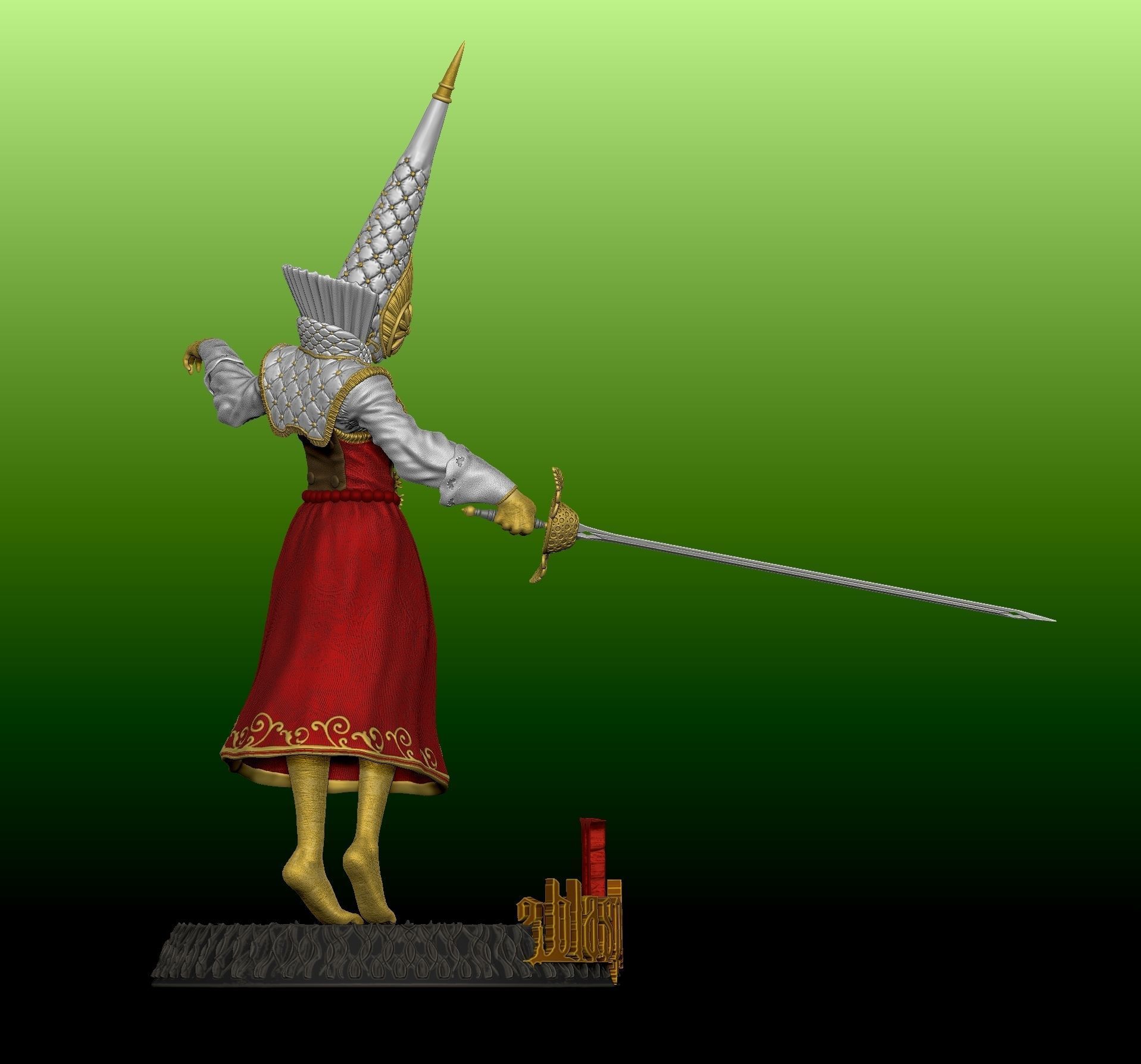 Orospina Lady Embroiderer from Blasphemous 2 3D print model_9