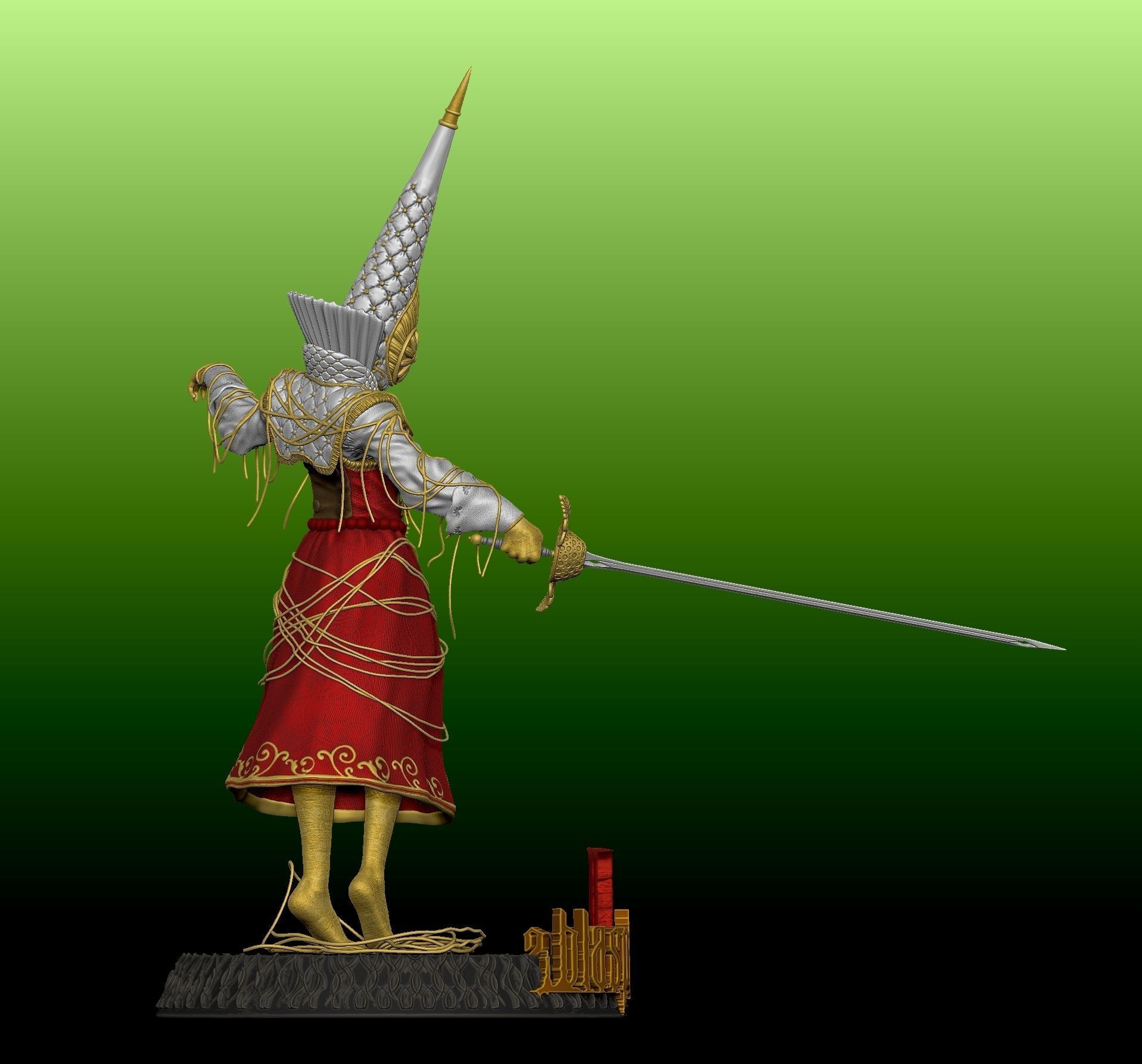 Orospina Lady Embroiderer from Blasphemous 2 3D print model_5