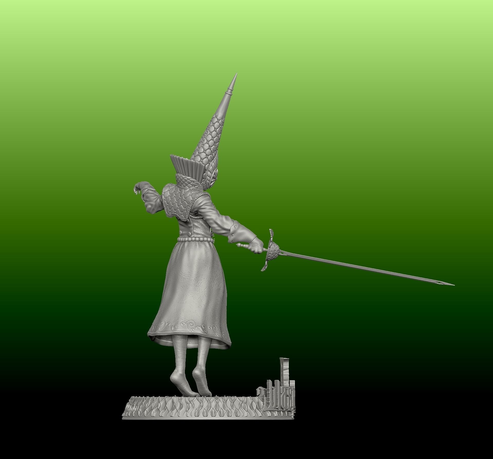 Orospina Lady Embroiderer from Blasphemous 2 3D print model_17