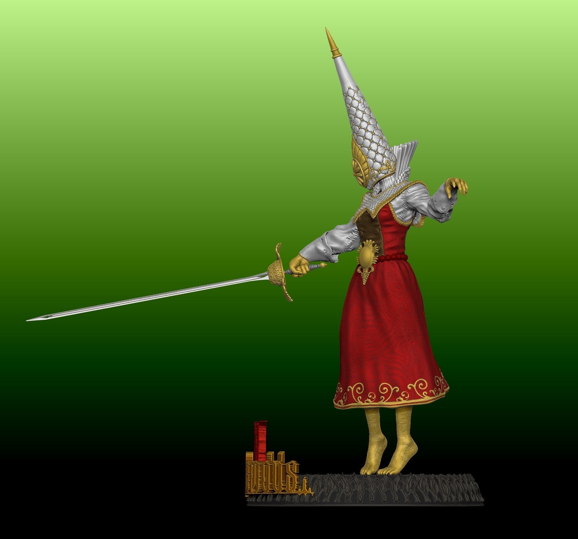 Orospina Lady Embroiderer from Blasphemous 2 3D print model_8