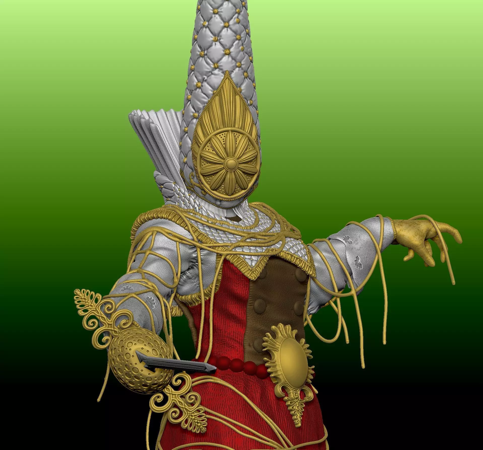 Orospina Lady Embroiderer from Blasphemous 2 3D print model_0