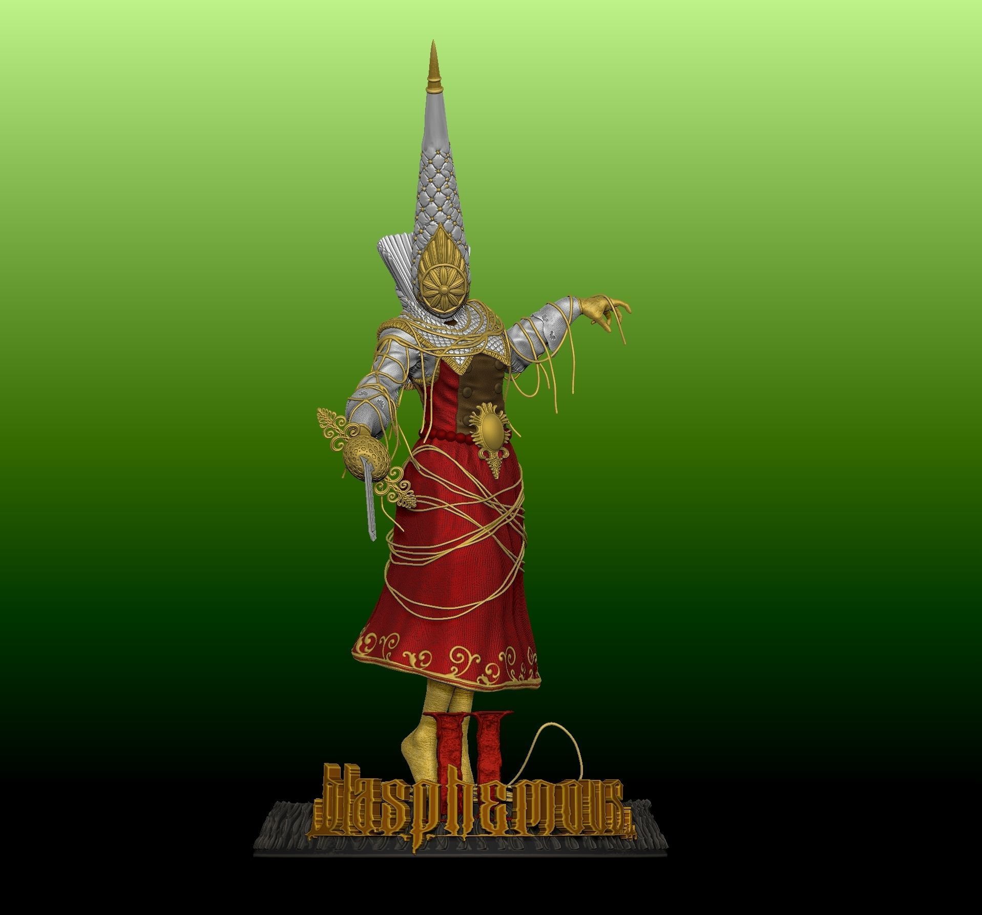 Orospina Lady Embroiderer from Blasphemous 2 3D print model_3