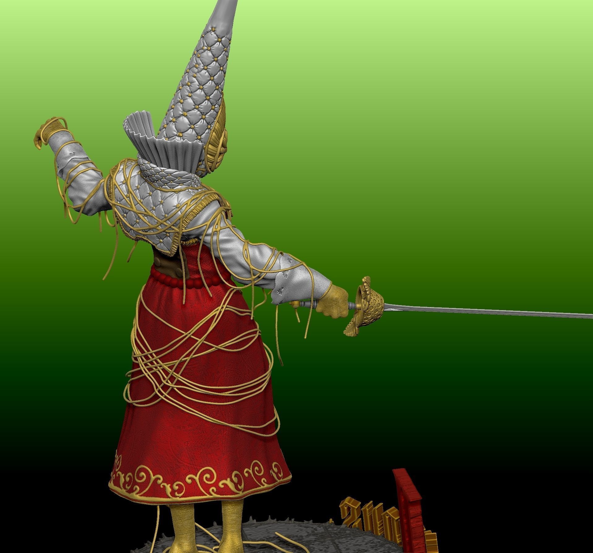 Orospina Lady Embroiderer from Blasphemous 2 3D print model_2