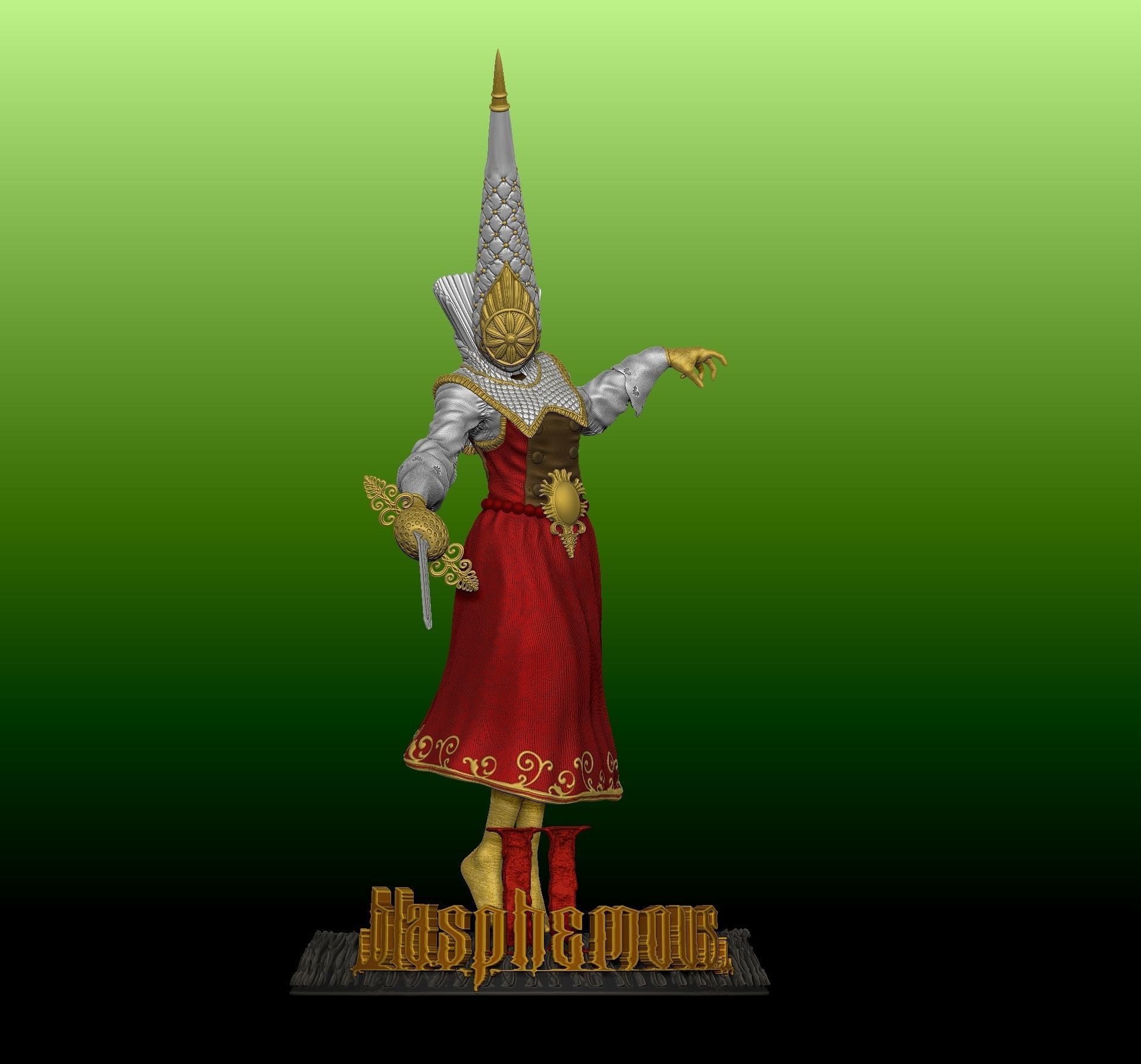 Orospina Lady Embroiderer from Blasphemous 2 3D print model_7