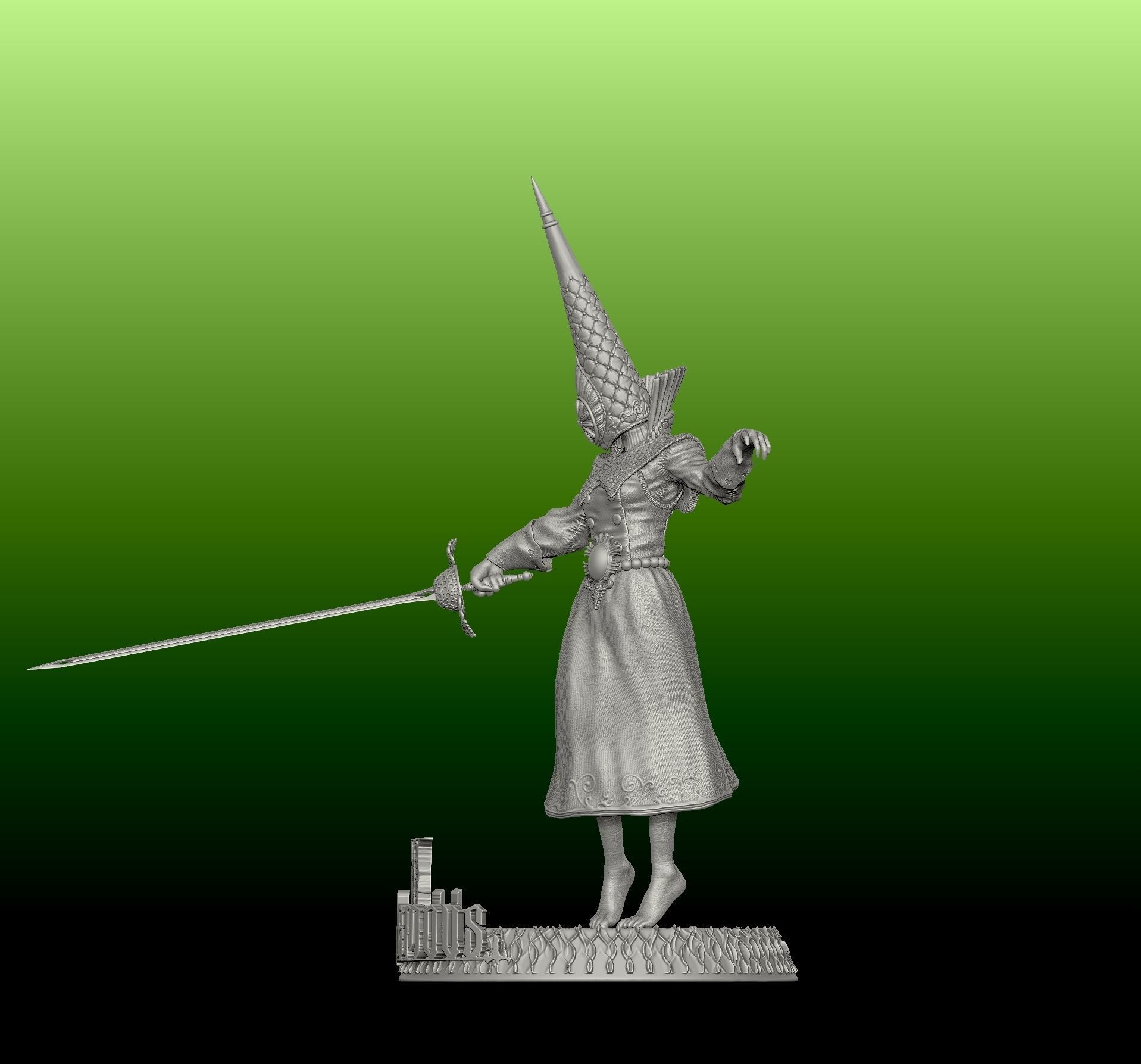 Orospina Lady Embroiderer from Blasphemous 2 3D print model_16
