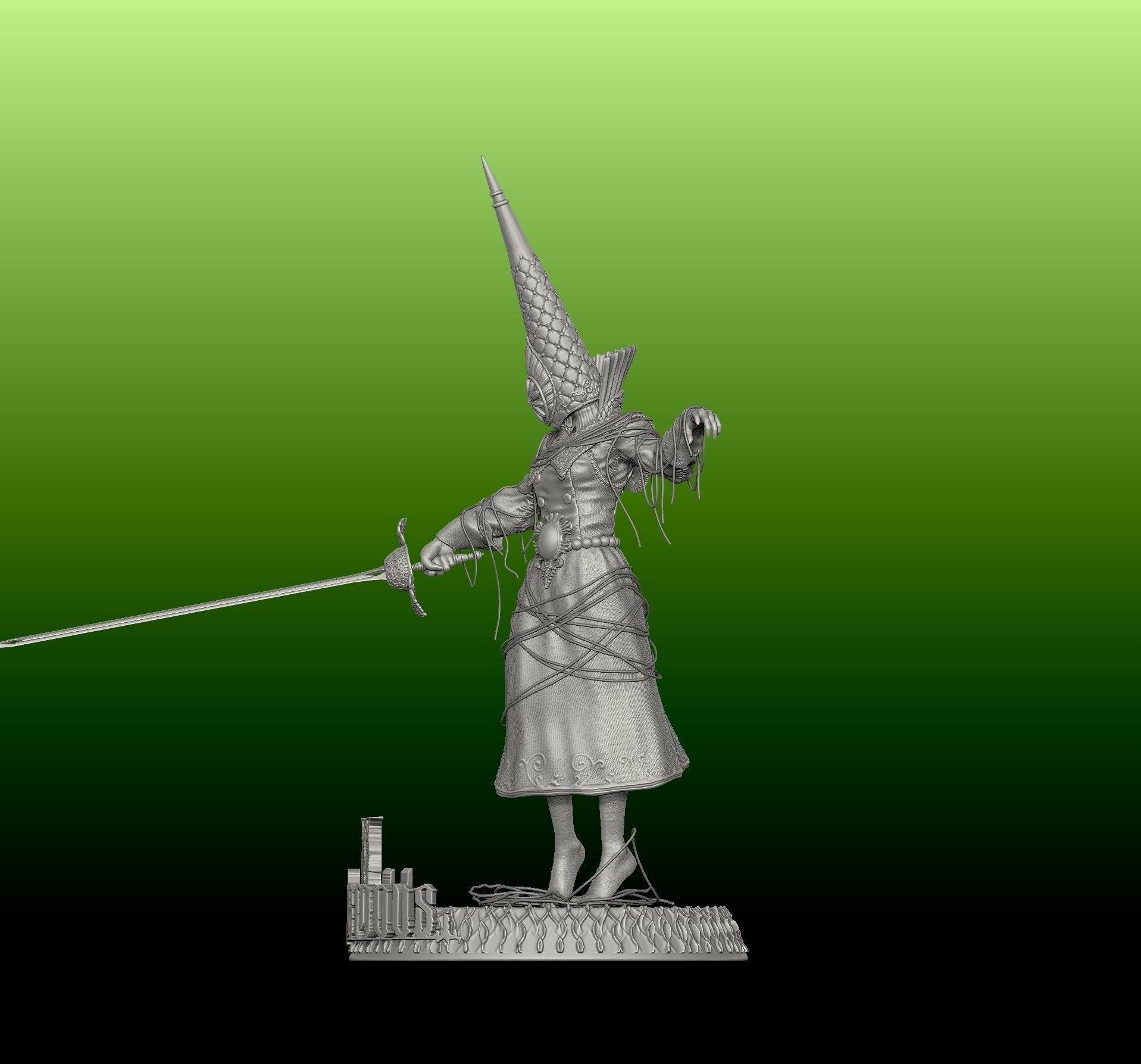 Orospina Lady Embroiderer from Blasphemous 2 3D print model_12