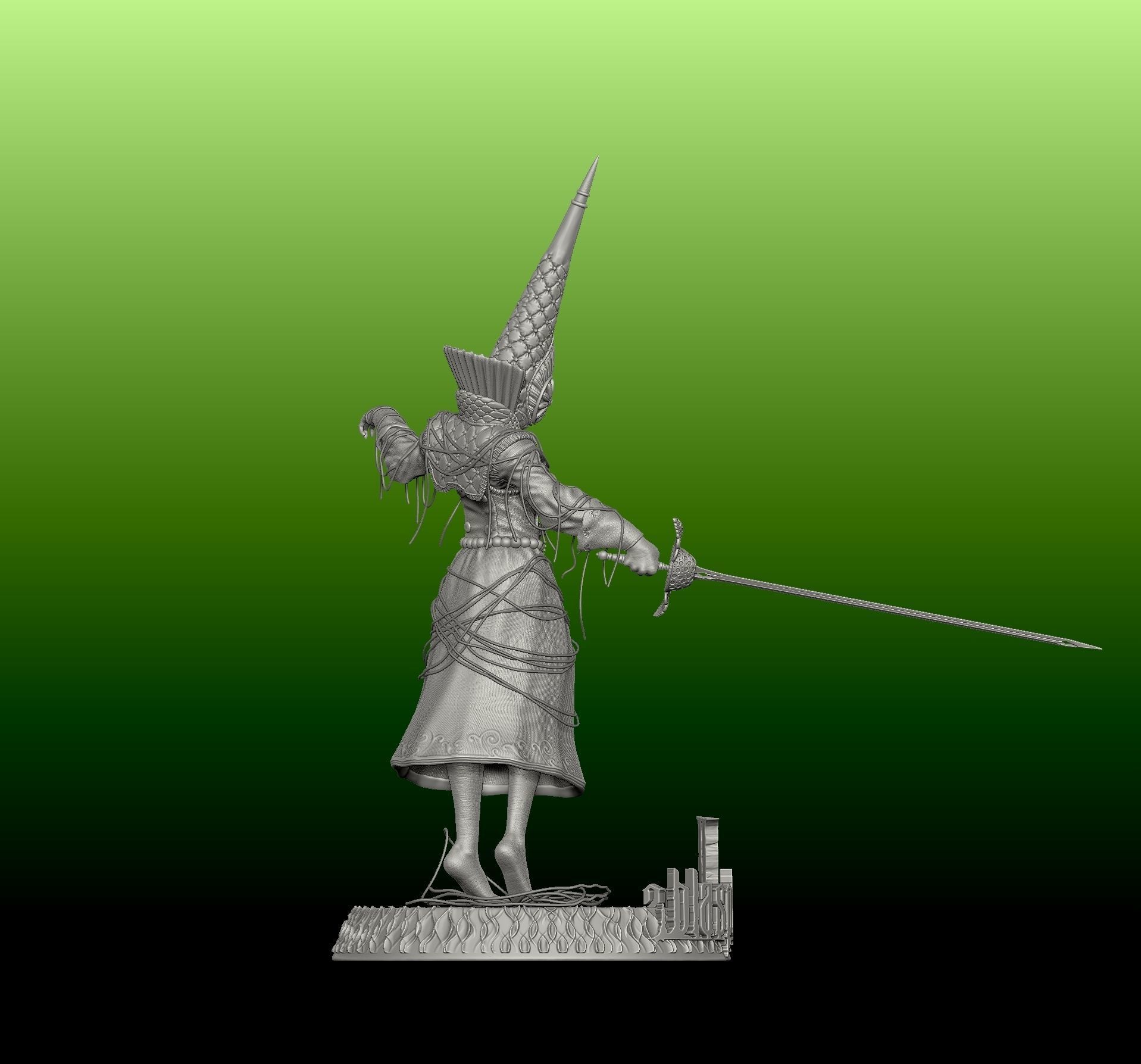 Orospina Lady Embroiderer from Blasphemous 2 3D print model_13