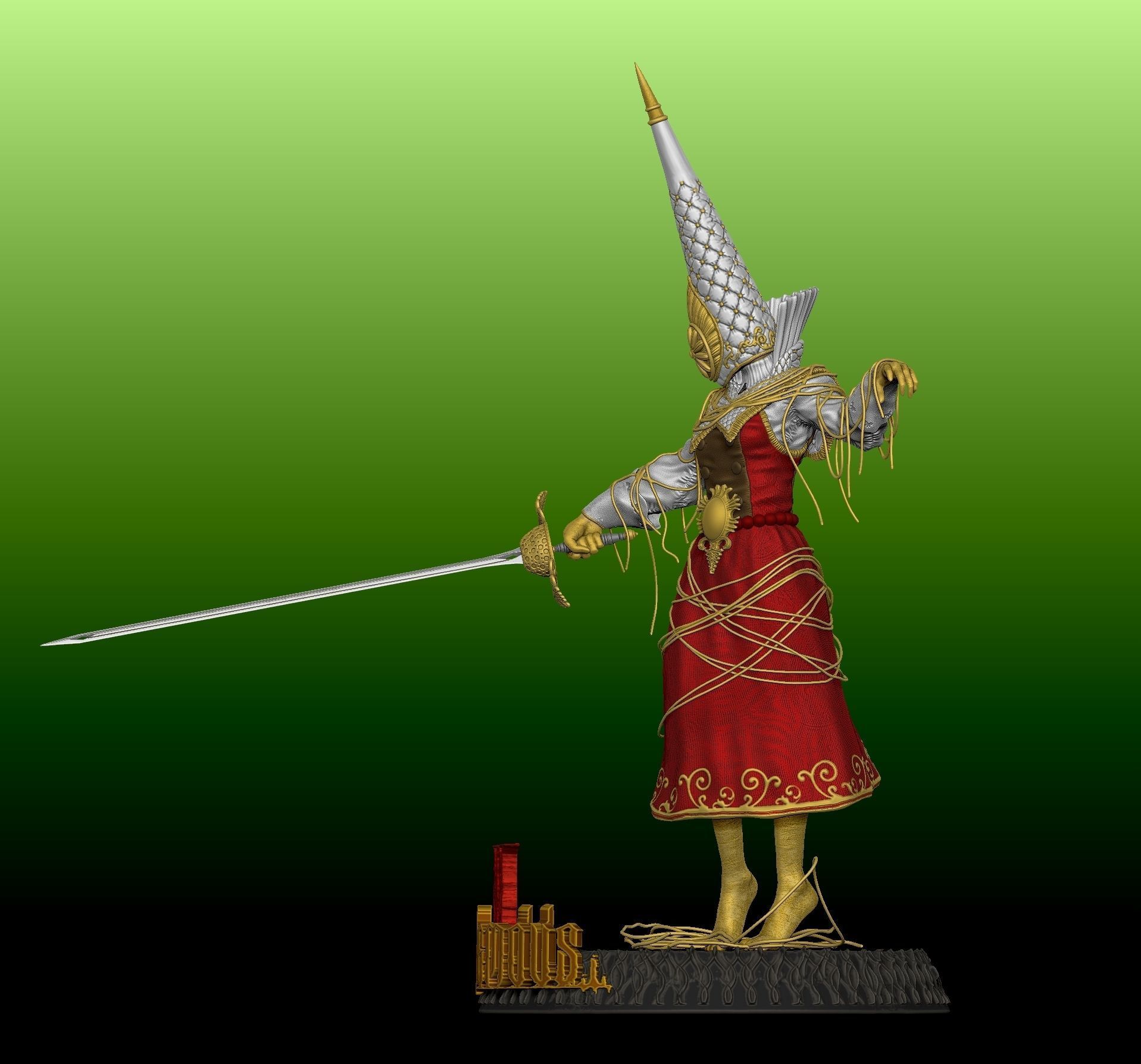 Orospina Lady Embroiderer from Blasphemous 2 3D print model_4