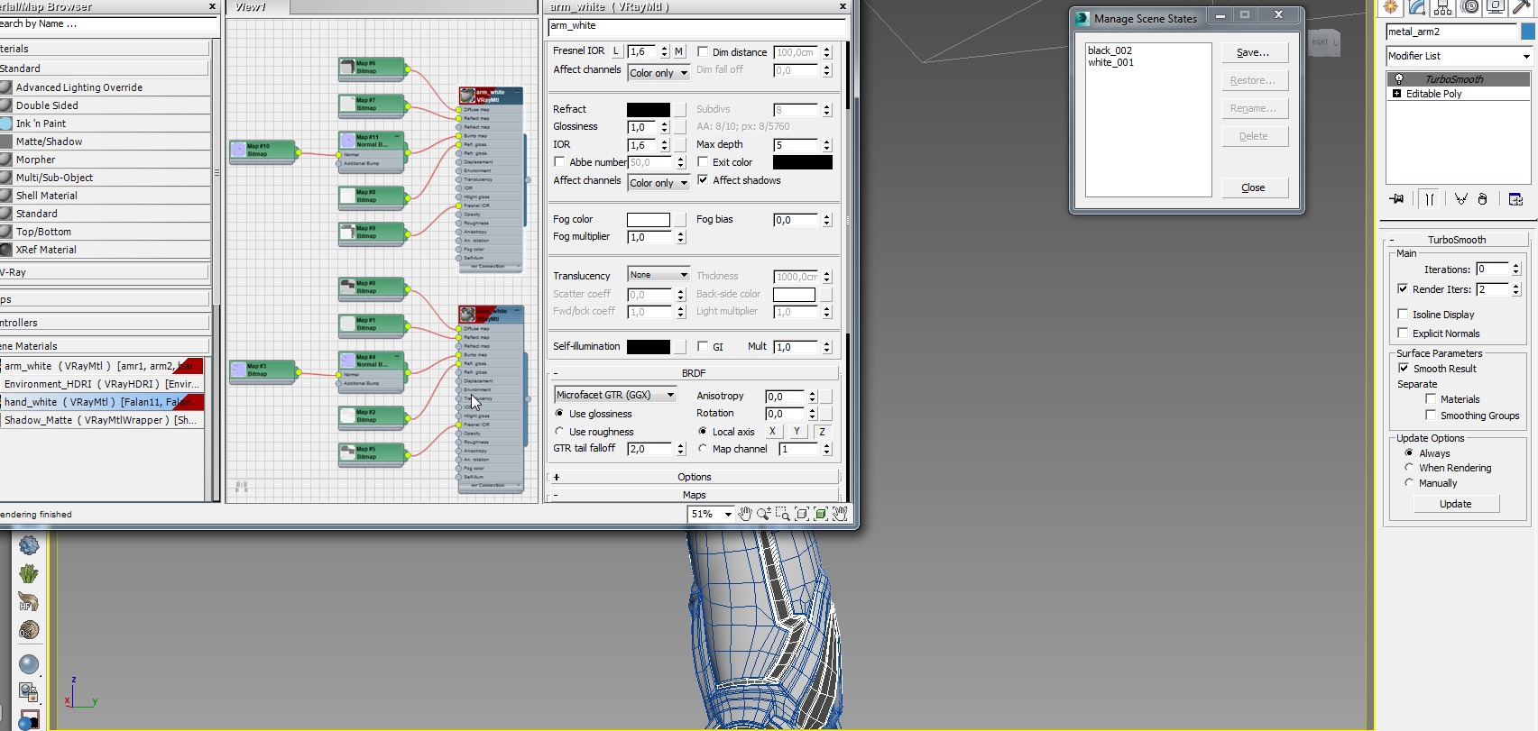 Cyborg hand points finger 3D model_13