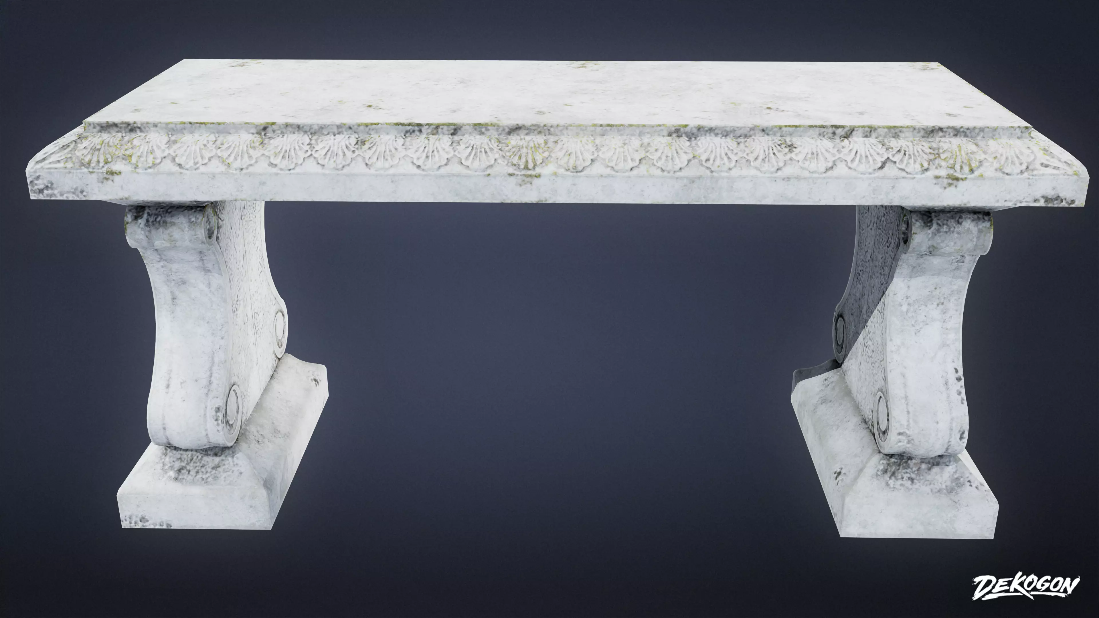 CEMETERY - Bench 01 - LOW POLY Low-poly 3D model_0