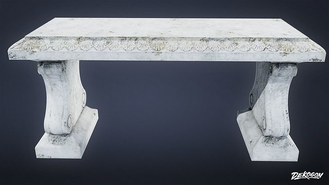 CEMETERY - Bench 01 - LOW POLY Low-poly 3D model