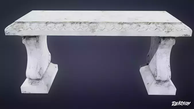 CEMETERY - Bench 01 - LOW POLY