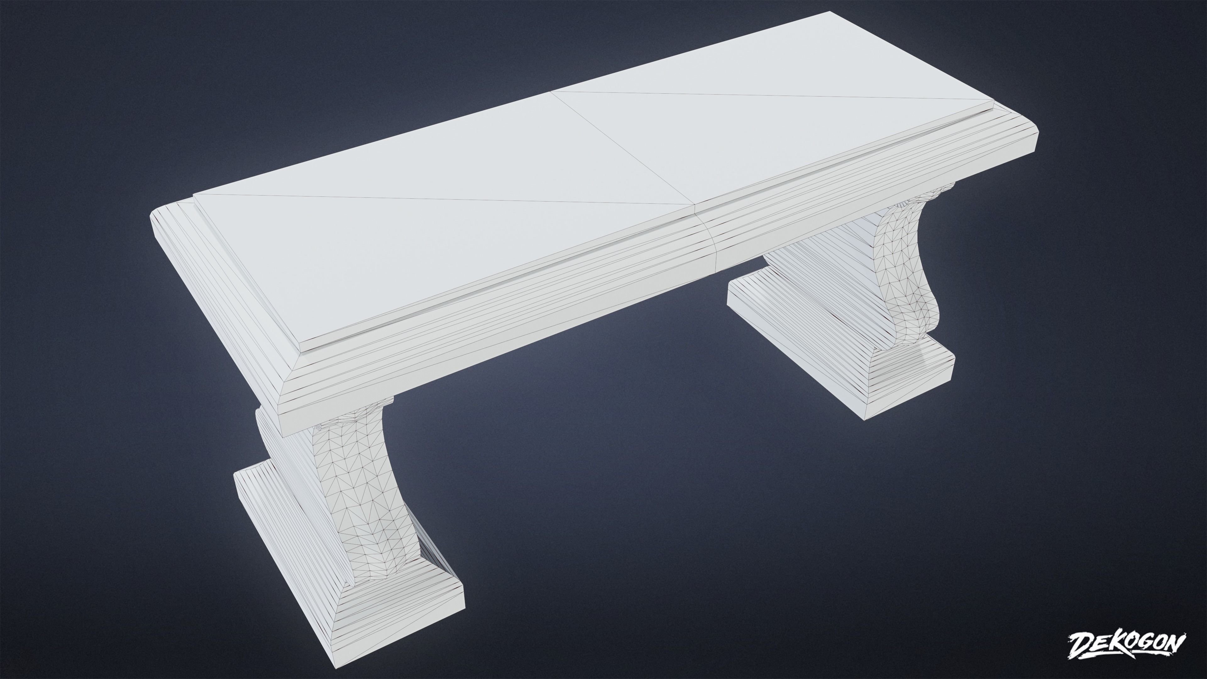CEMETERY - Bench 01 - LOW POLY Low-poly 3D model_7