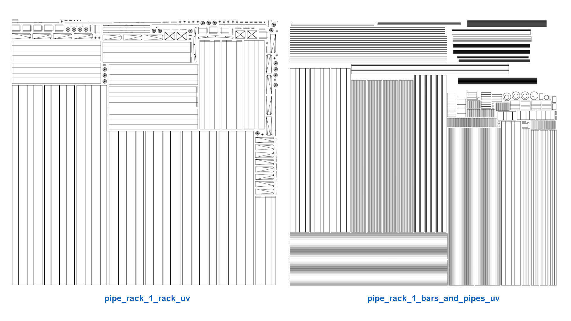 Pipe Rack 1A Low-poly 3D model_11