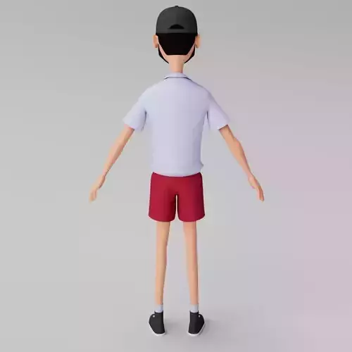 3D low poly Boy 