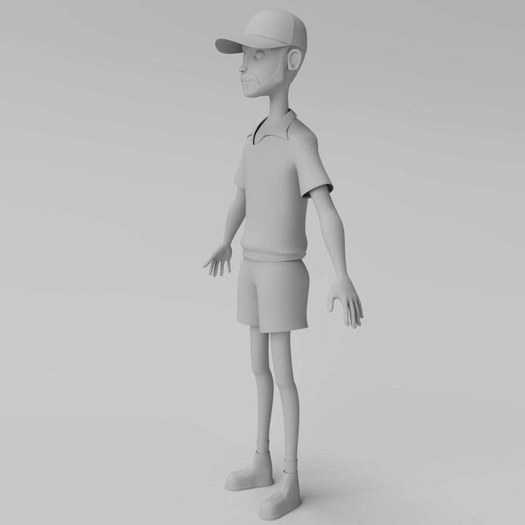 3D low poly Boy  Low-poly 3D model_8