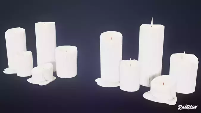 CEMETERY - Candles 01 - LOW POLY